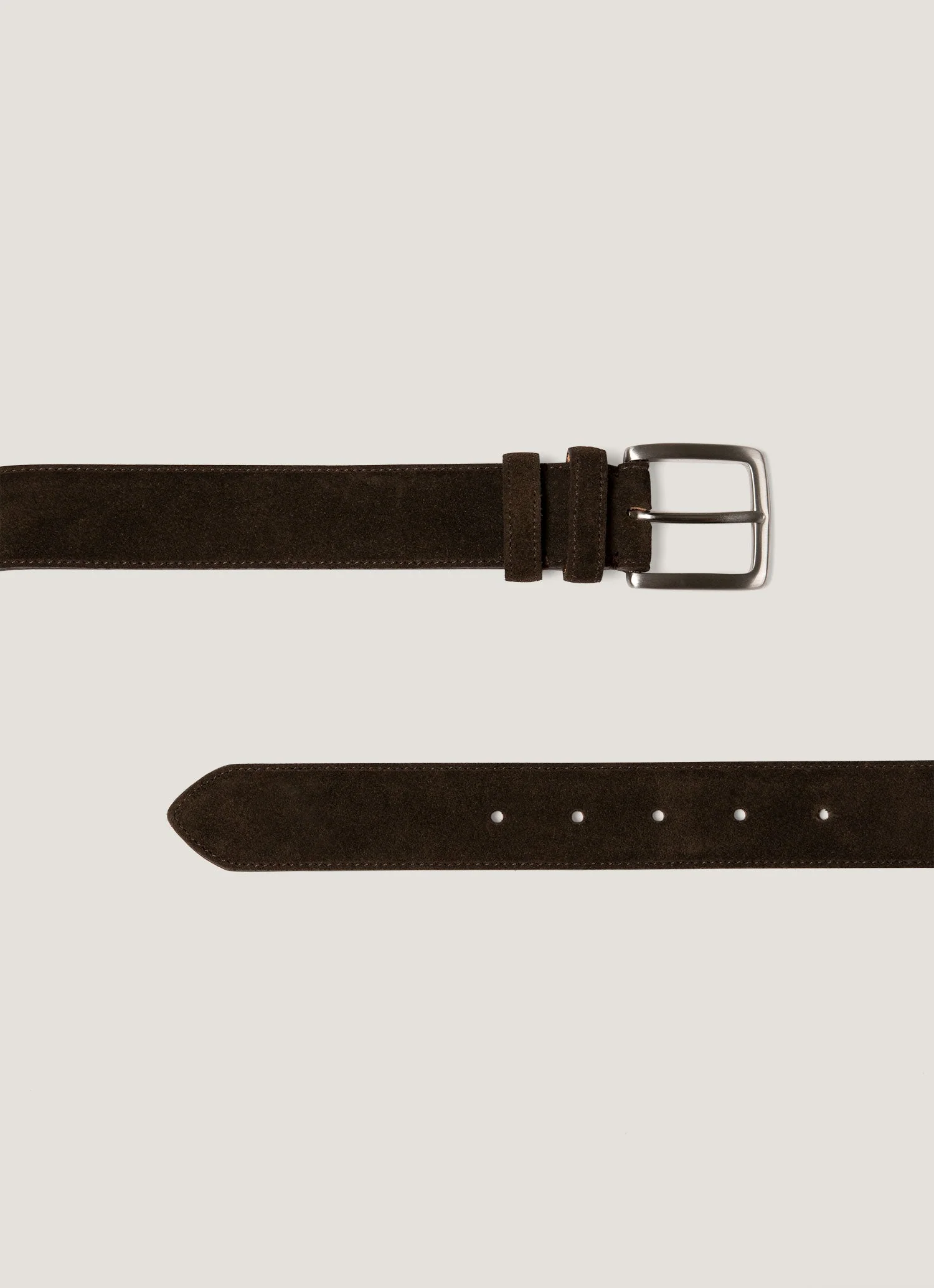 Men's Suede Belt in Brown - Image 2