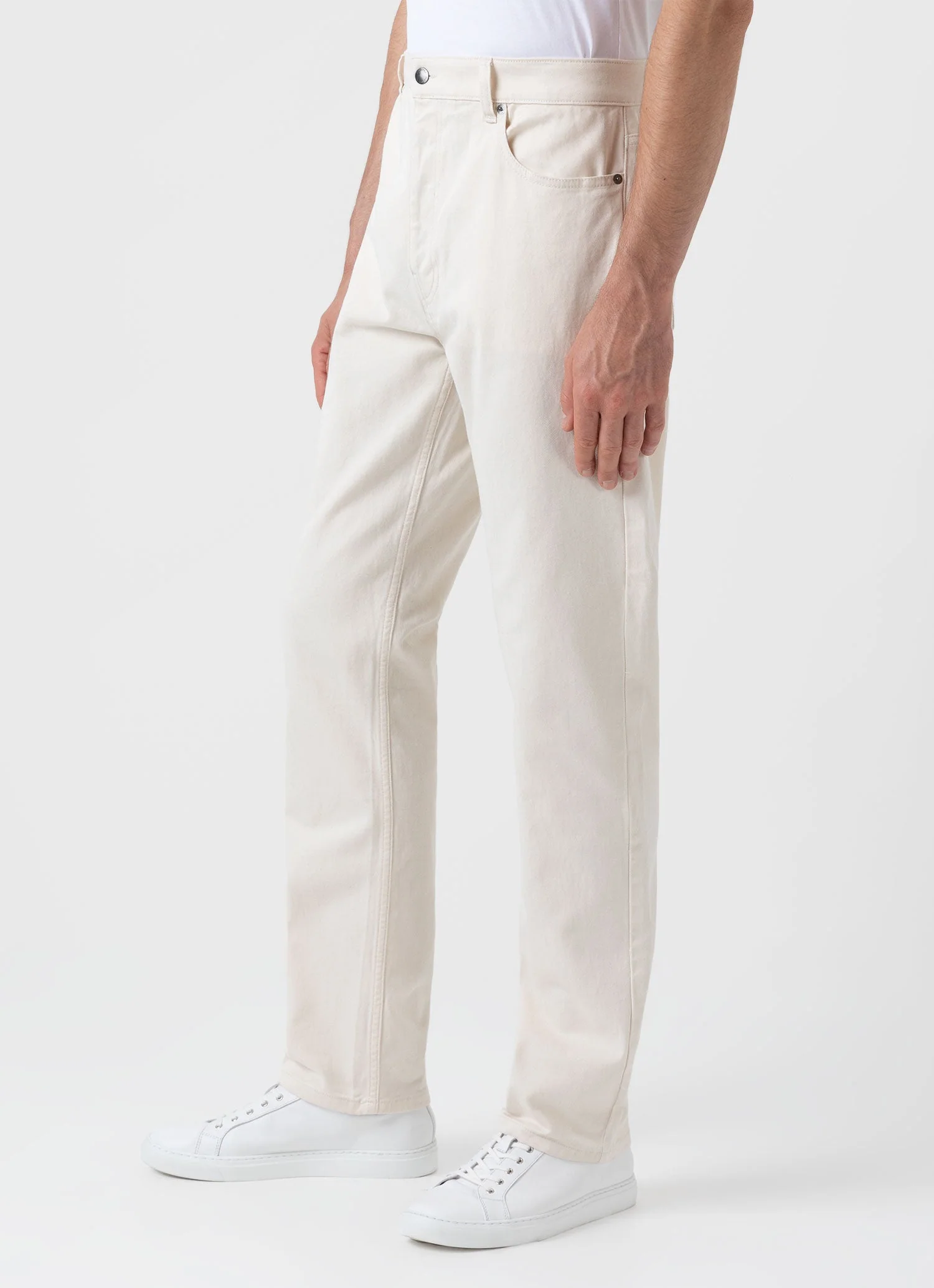 Men's Undyed 5 Pocket Trouser in Undyed - Image 5