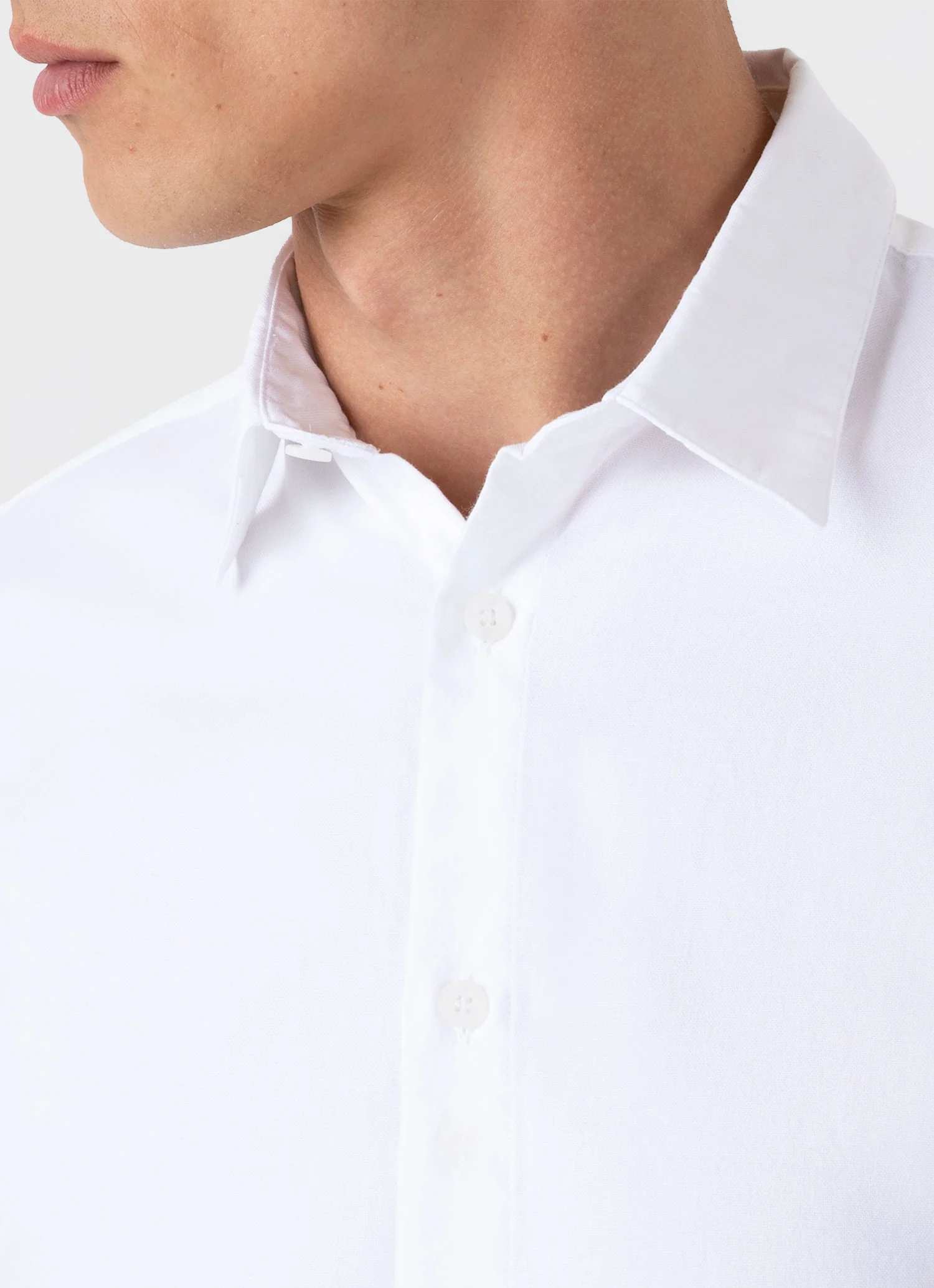 Men's Oxford Shirt in White - Image 6