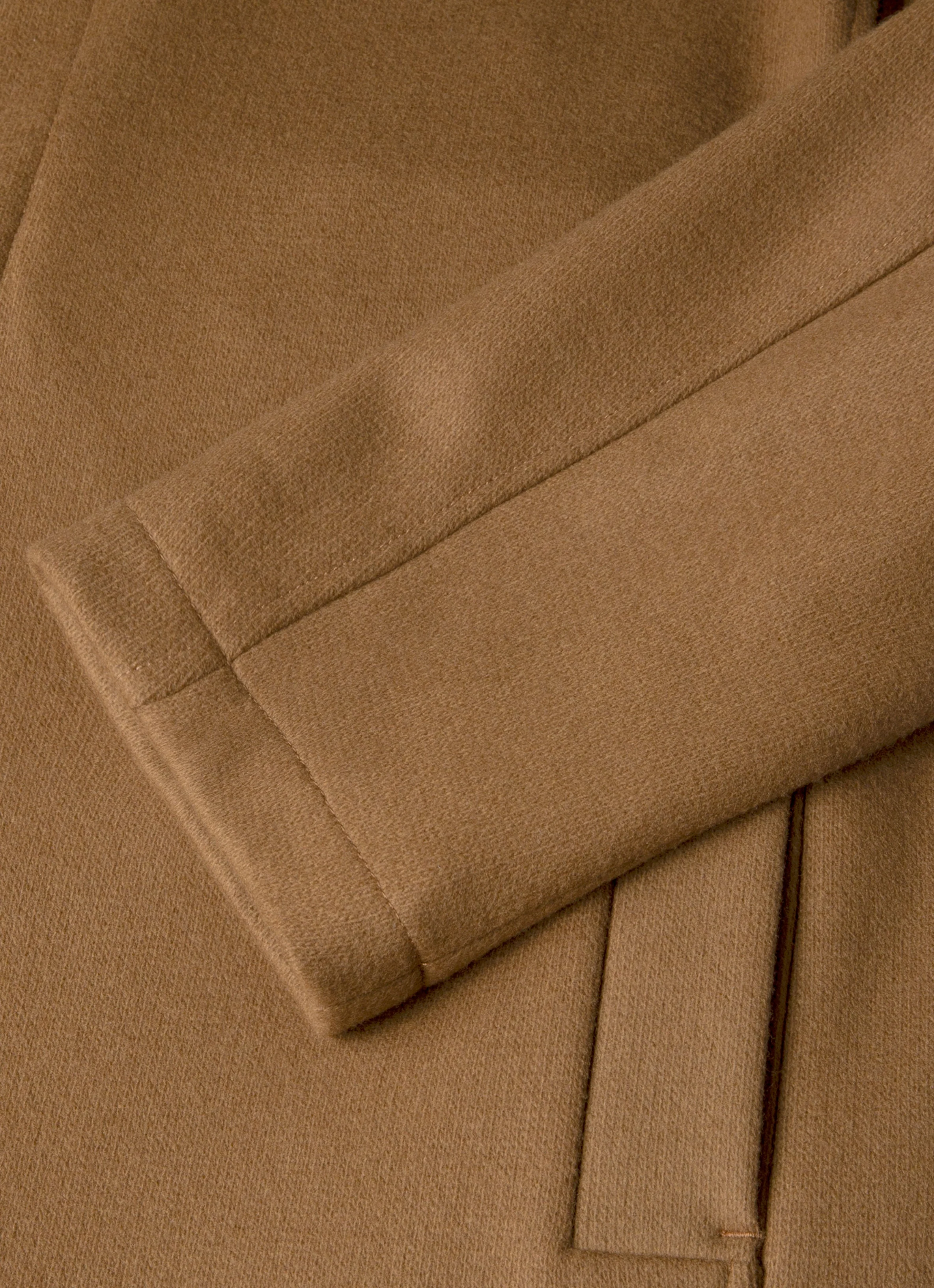 Men's Boiled Wool Coat in Mole - Image 7