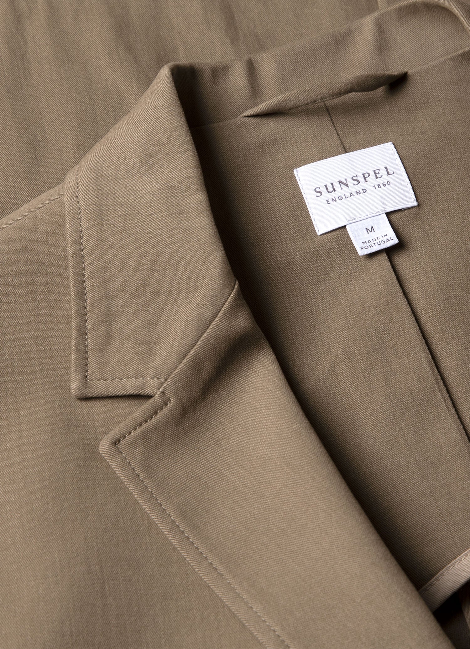 Men's Brushed Cotton Wool Blazer in Sandstone - Image 4