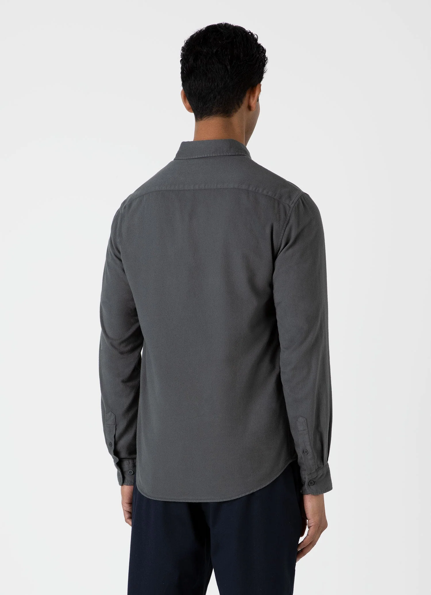 Men's Button Down Flannel Shirt in Drill Green - Image 5