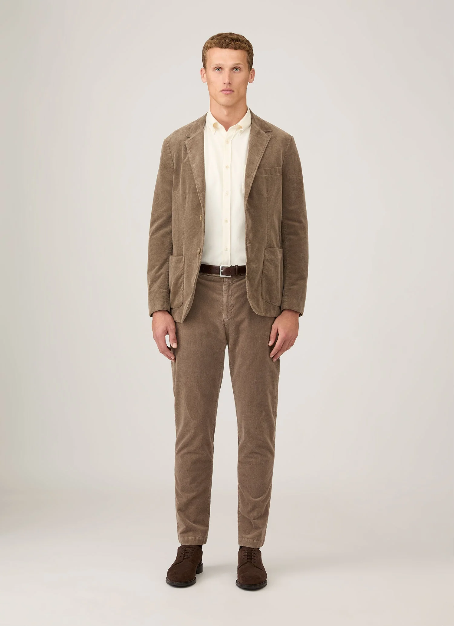 Men's Button Down Flannel Shirt in Ecru - Image 3