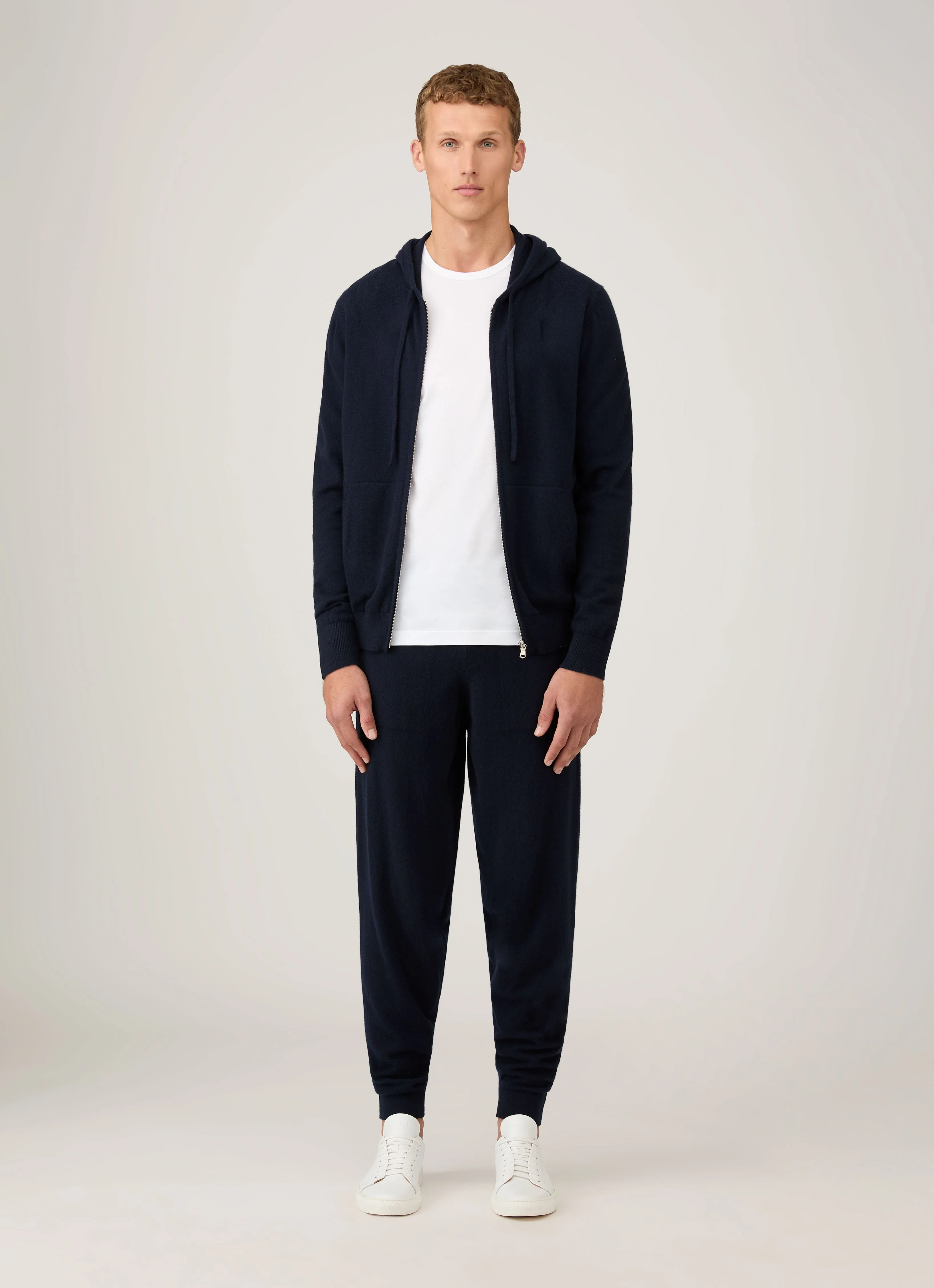 Men's Cashmere Lounge Pant in Navy - Image 3