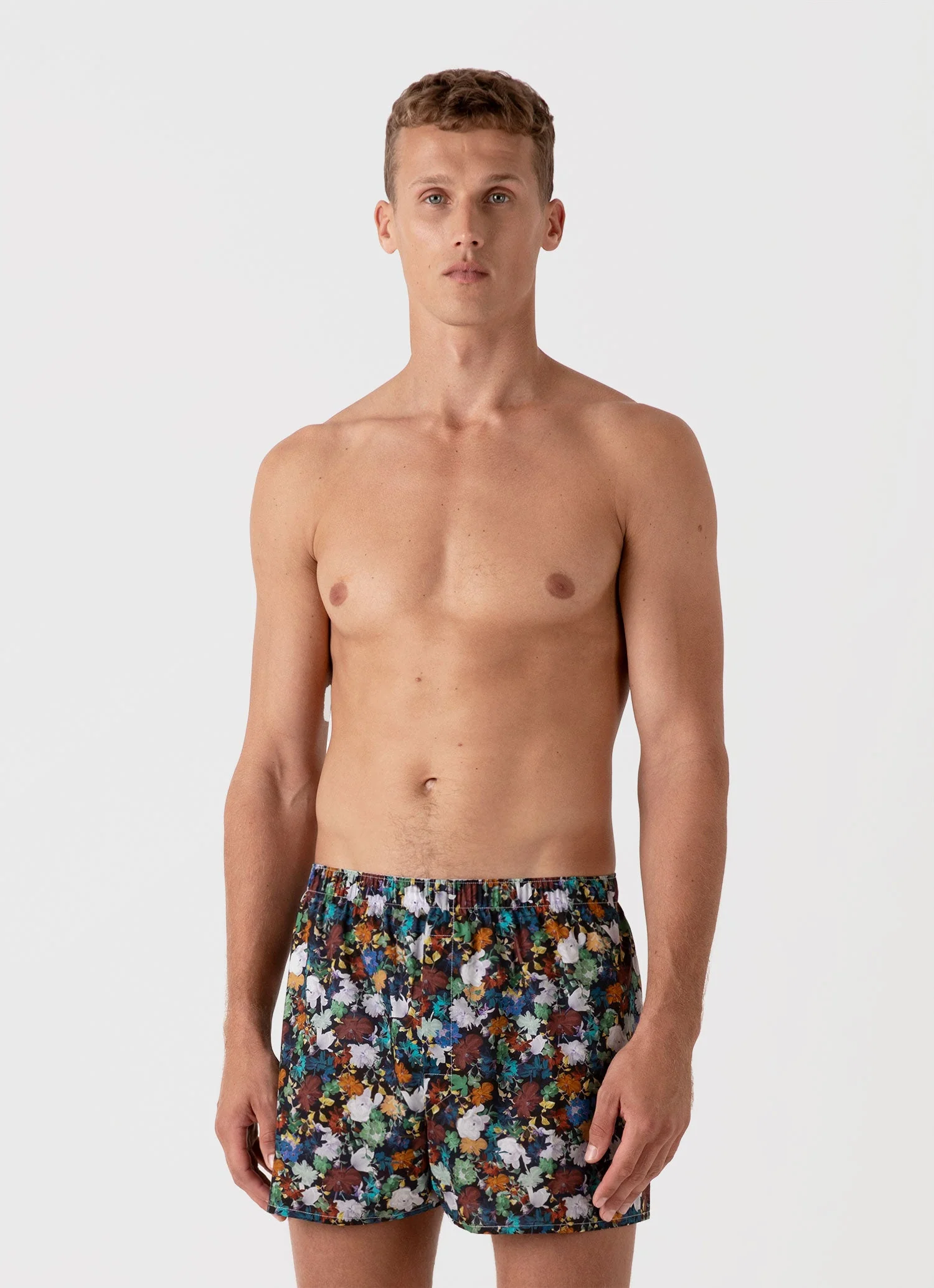 Men's Classic Boxer Short in Liberty Fabric in Futuristic Floral - Image 2