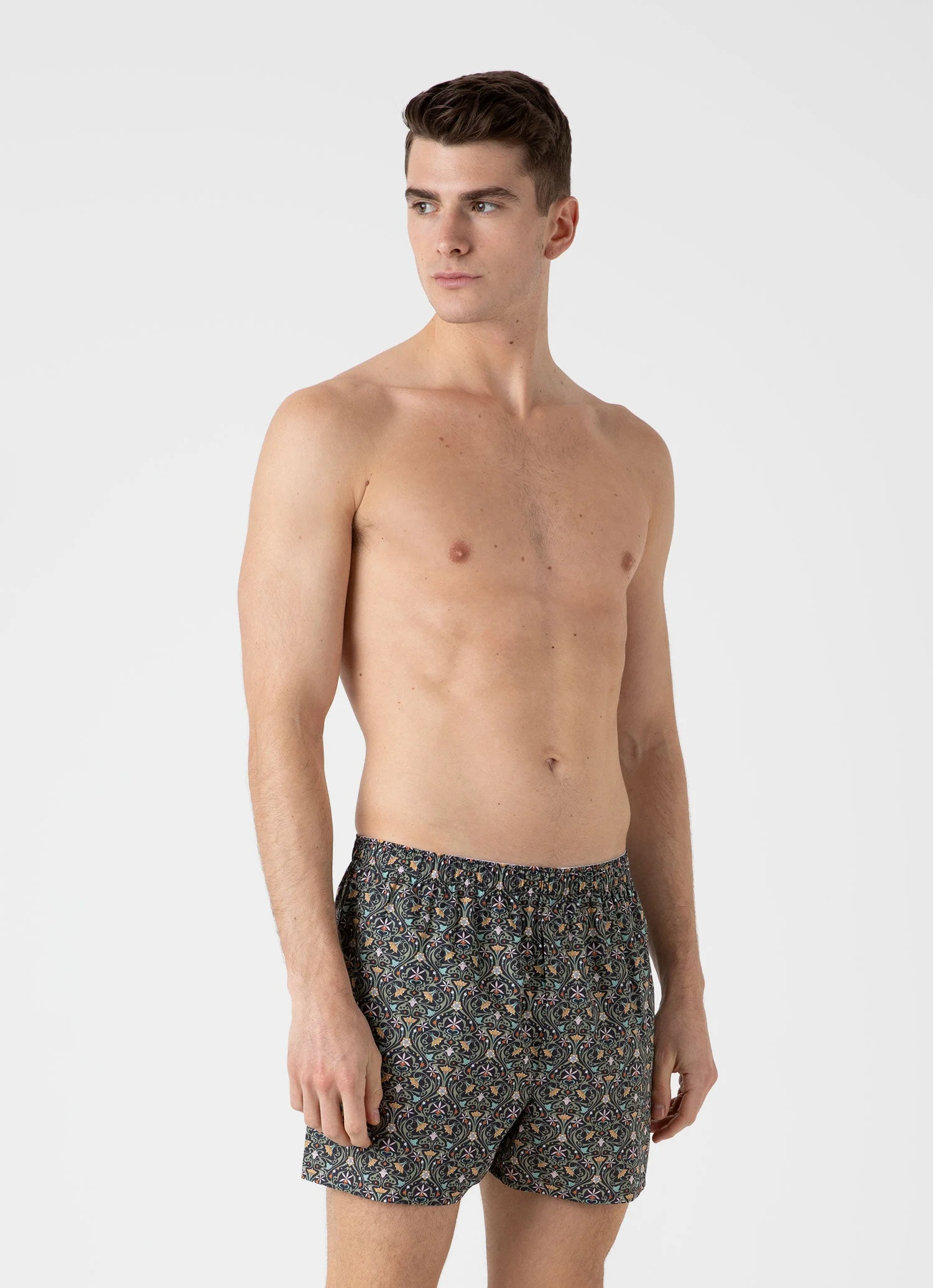 Men's Classic Boxer Short in Liberty Fabric in Ghost Orchid - Image 2