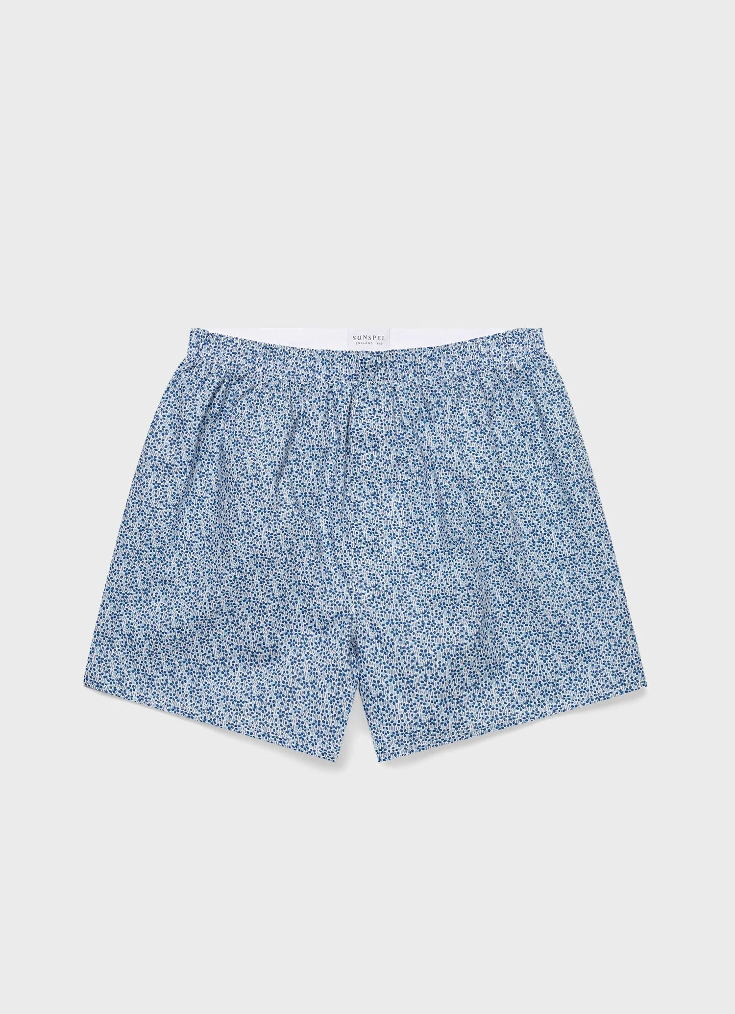 Men's Classic Boxer Short in Liberty Fabric in Ink Blue Meadow