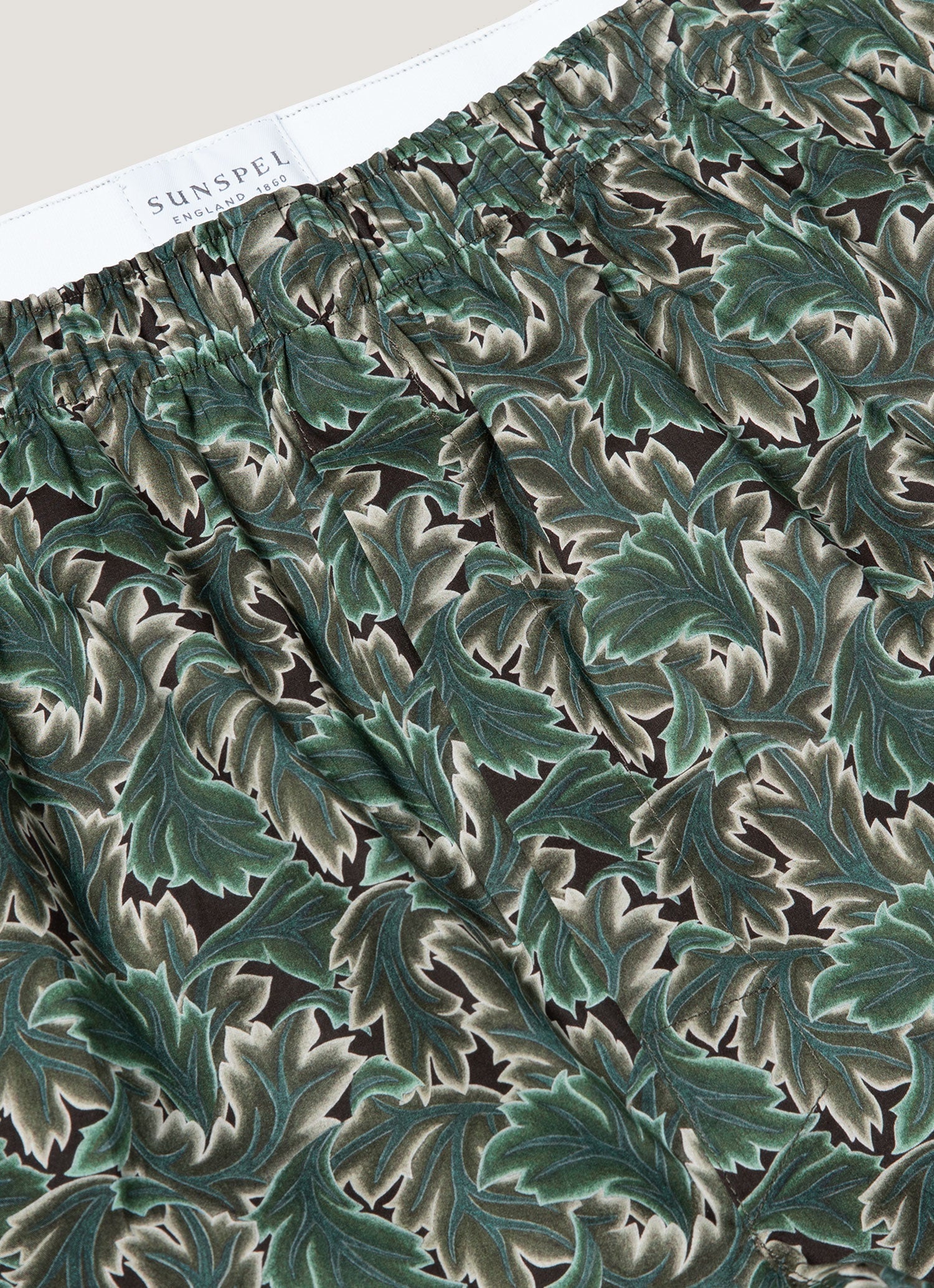 Men's Classic Boxer Short in Liberty Fabric in Midnight Green Canopy - Image 4