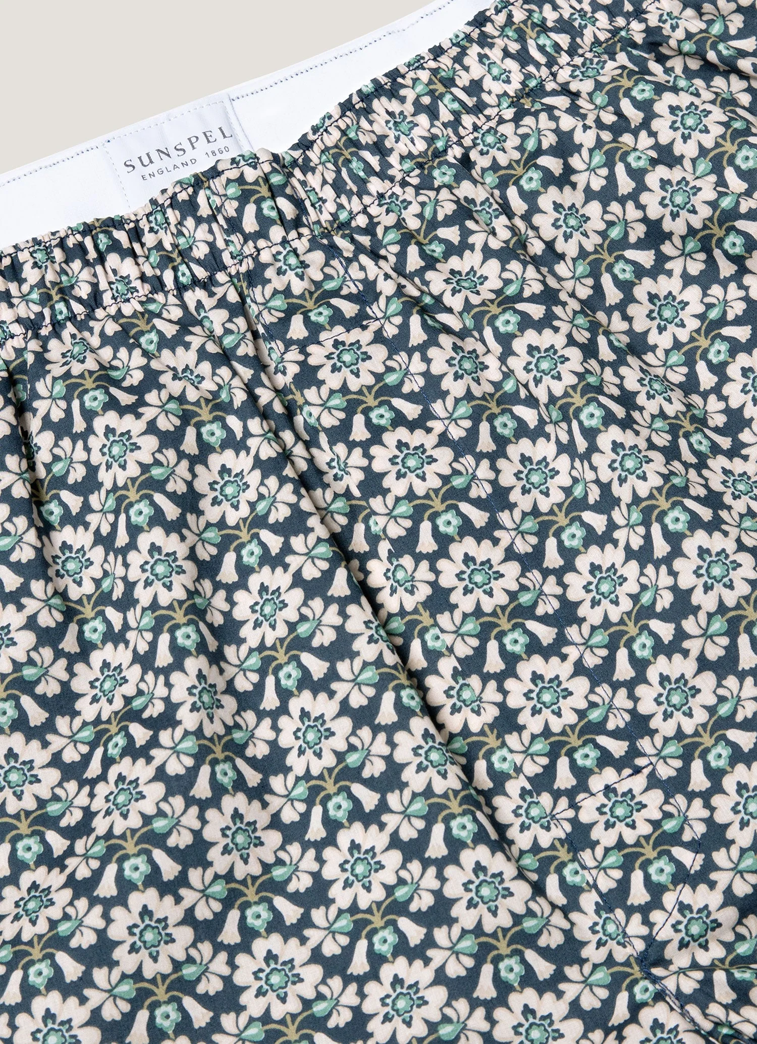 Men's Classic Boxer Short in Liberty Fabric in Navy/White Macsen - Image 4