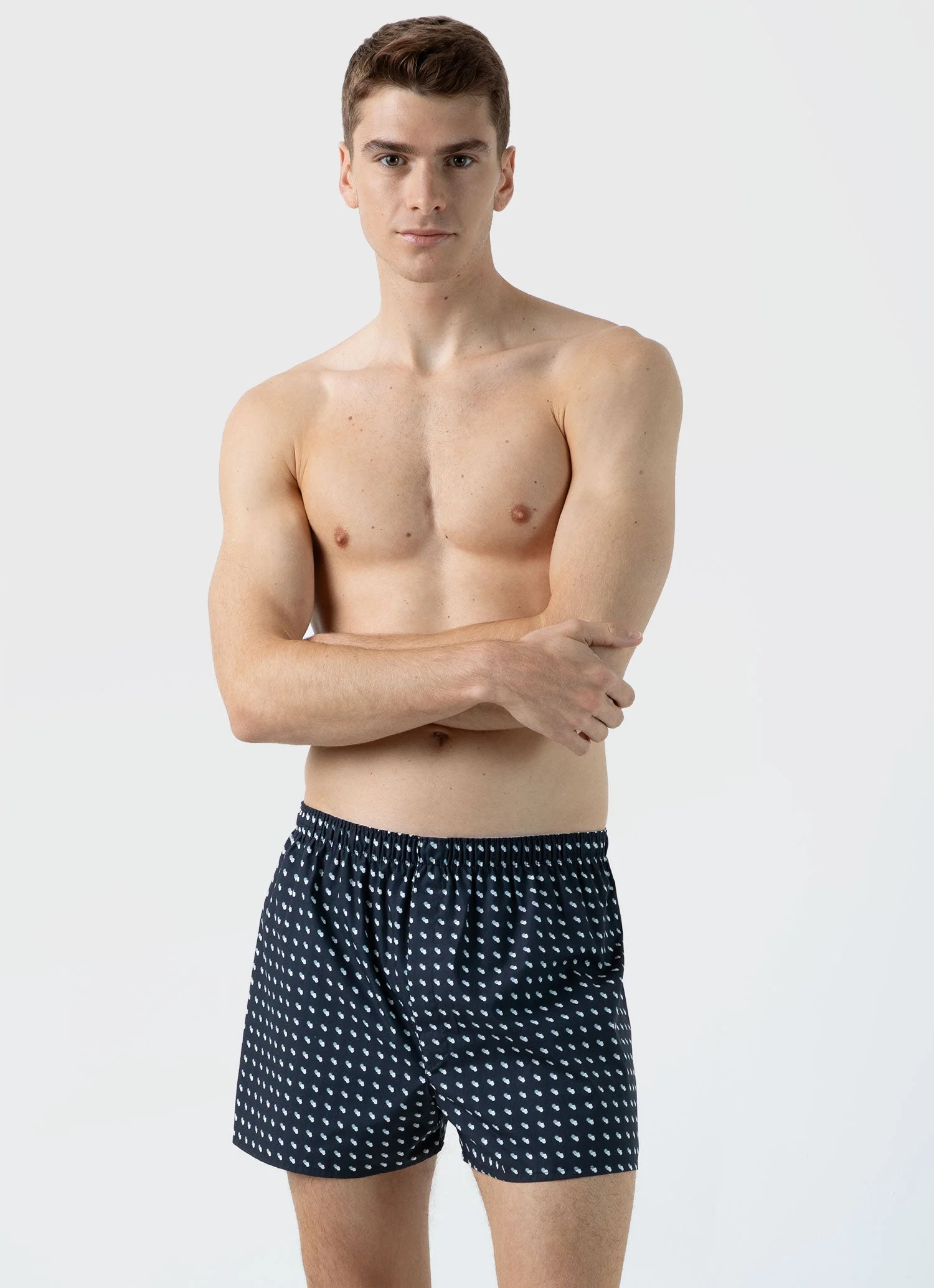 Men's Classic Boxer Short in Navy Sun & Clouds - Image 2