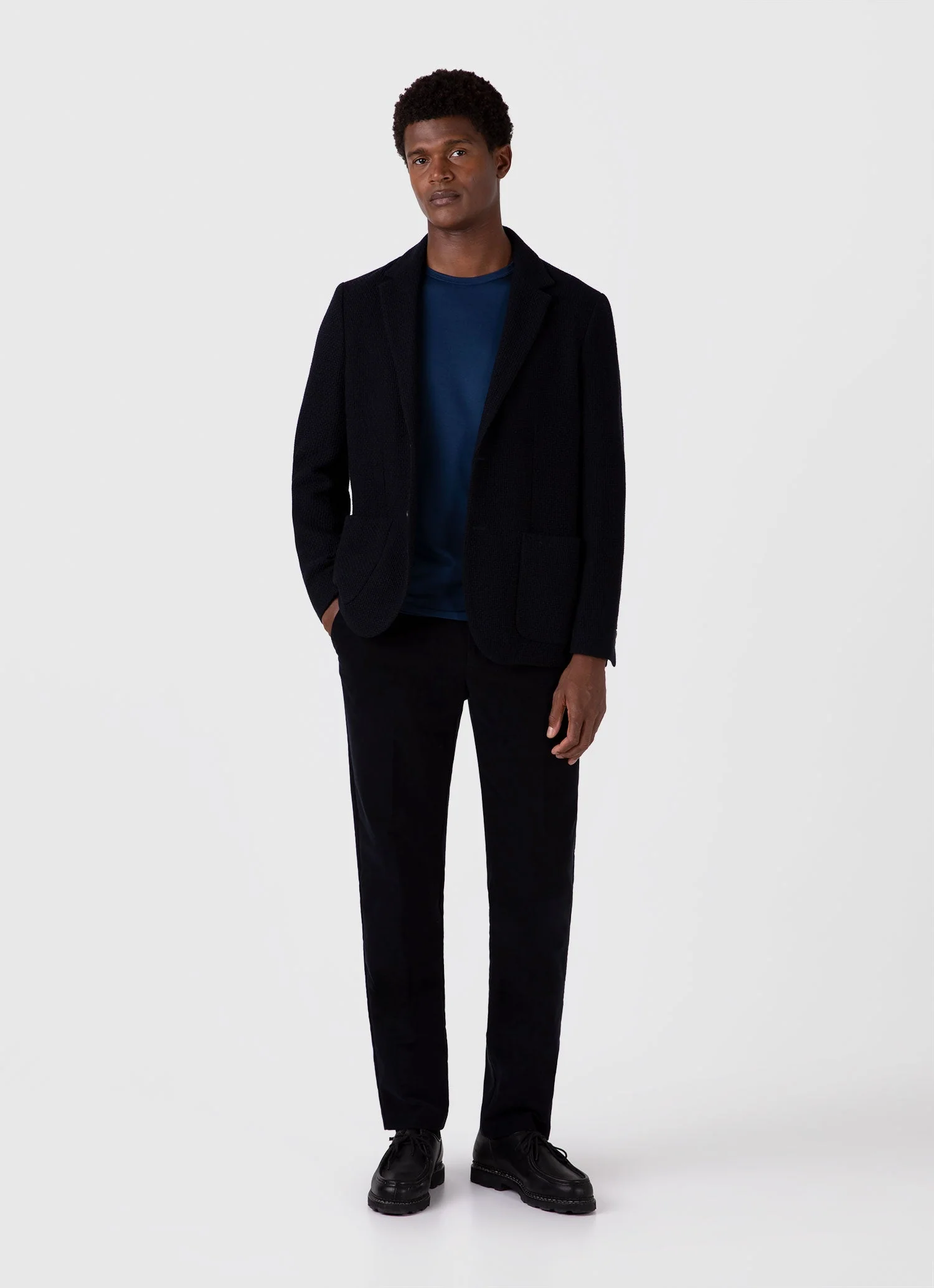 Men's Classic Long Sleeve T-shirt in Naval Blue - Image 3