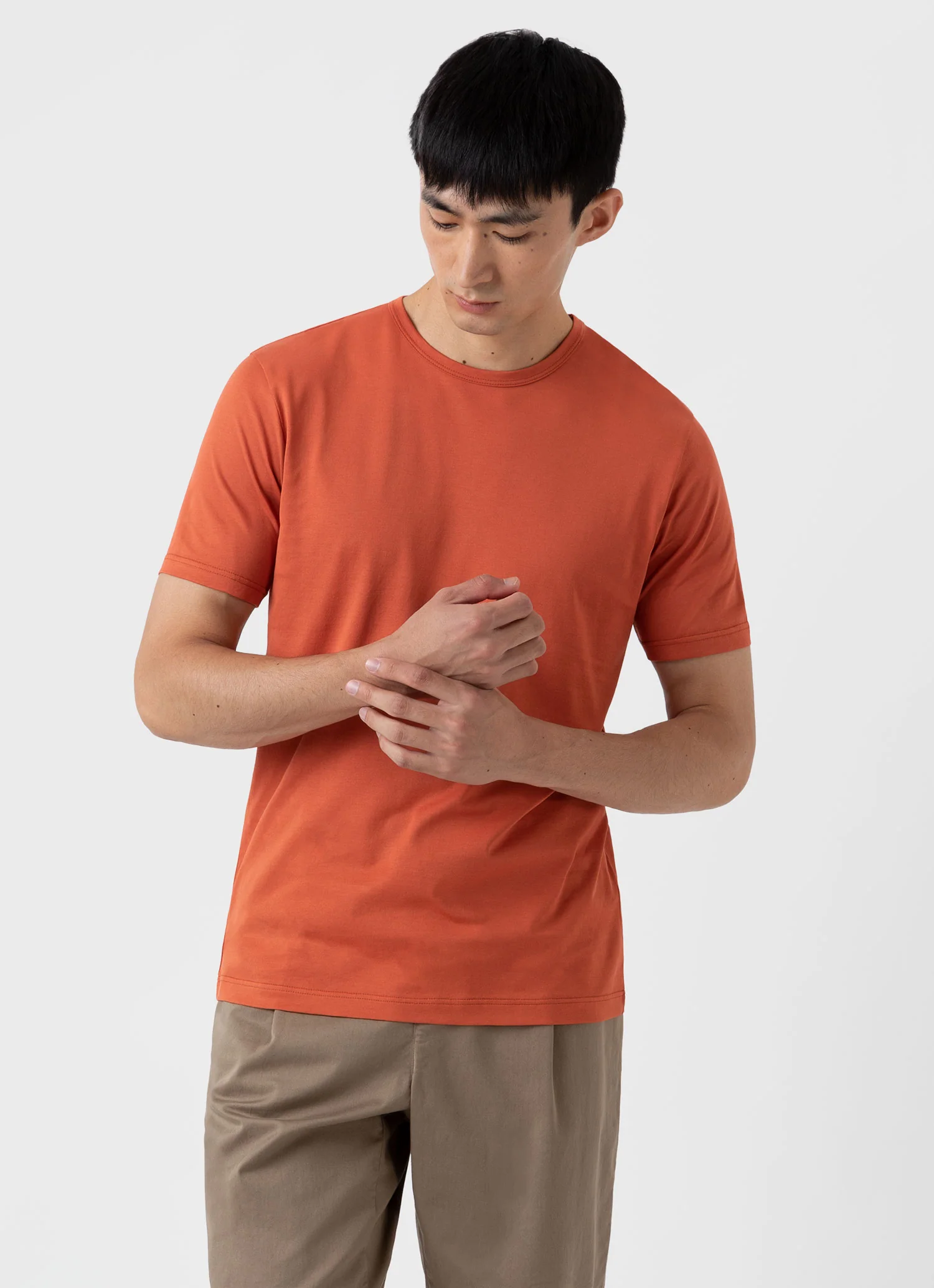 Men's Classic T-shirt in Burnt Sienna - Image 5