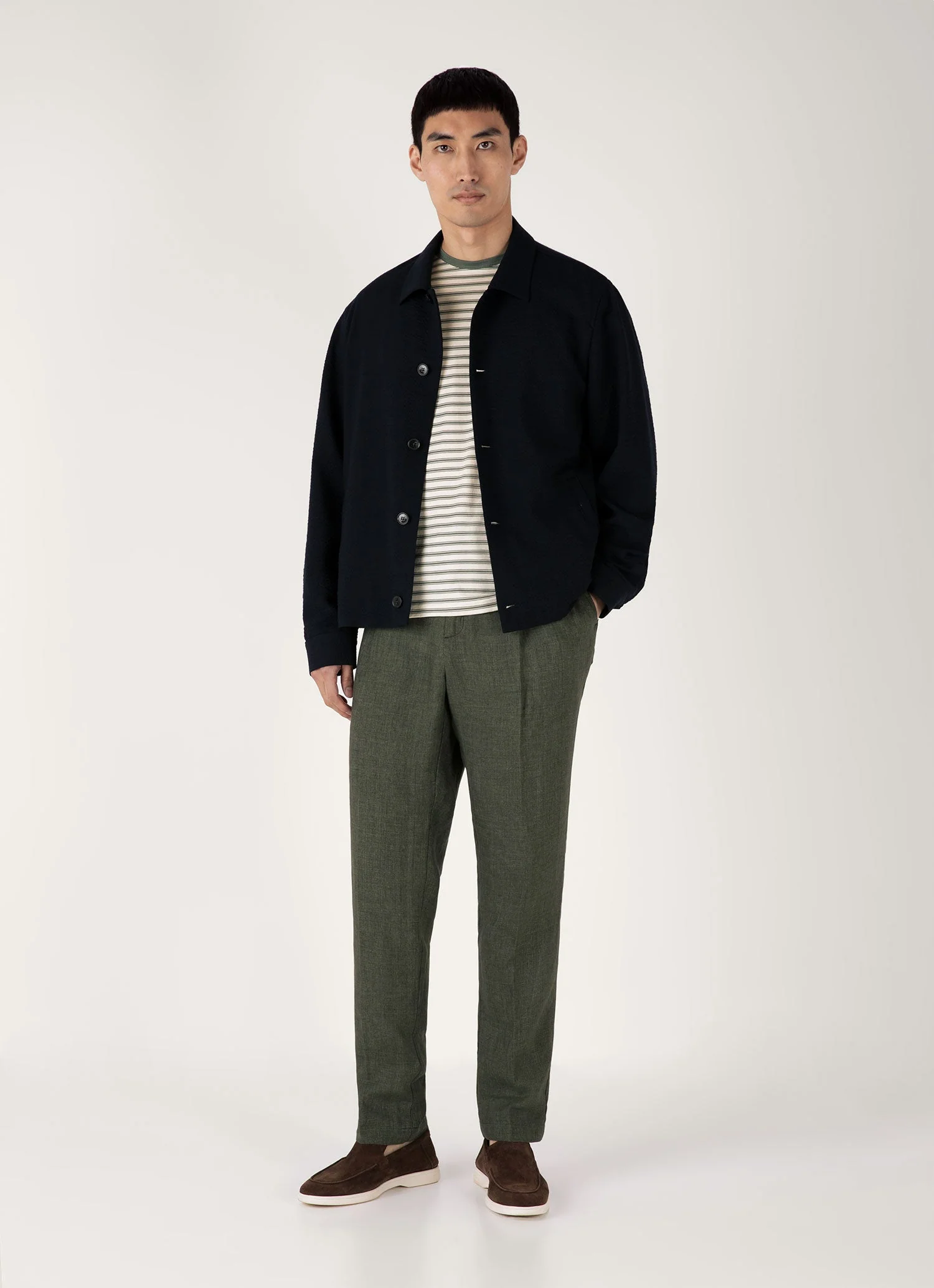 Men's Classic T-shirt in Dusk Green/Undyed - Image 3