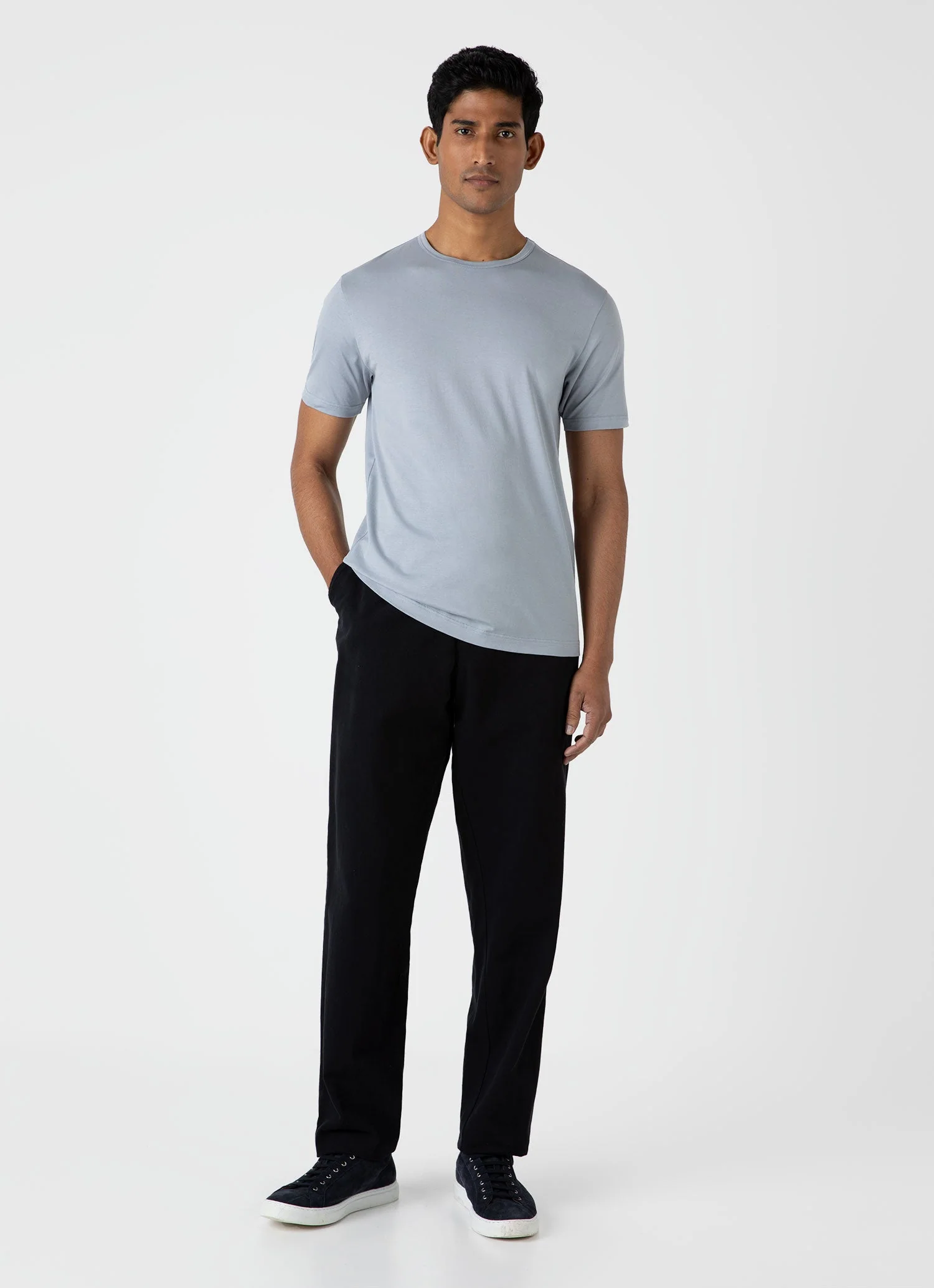 Men's Classic T-shirt in Smoke Blue - Image 3