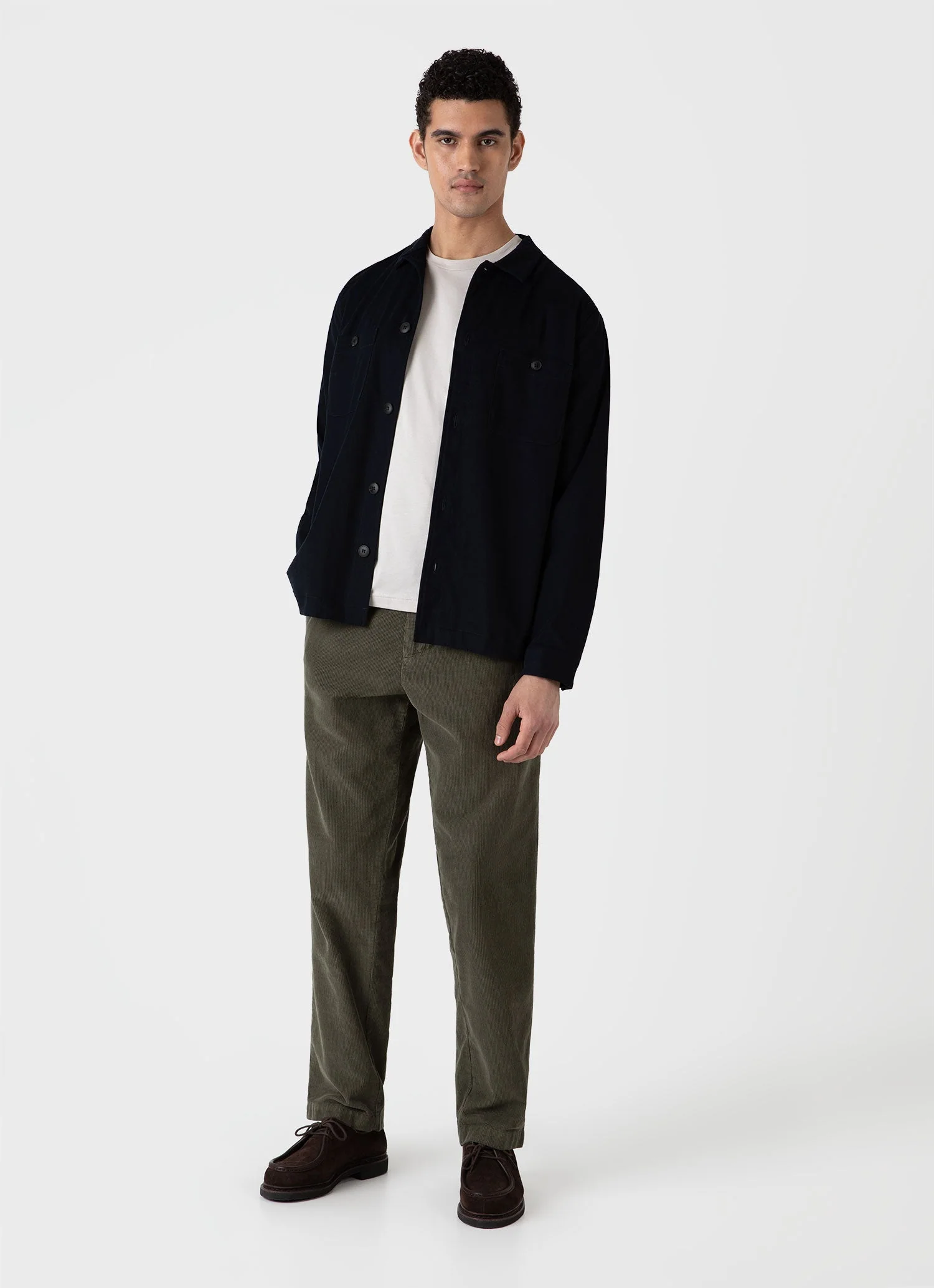 Men's Cord Chore Trouser in Khaki - Image 2
