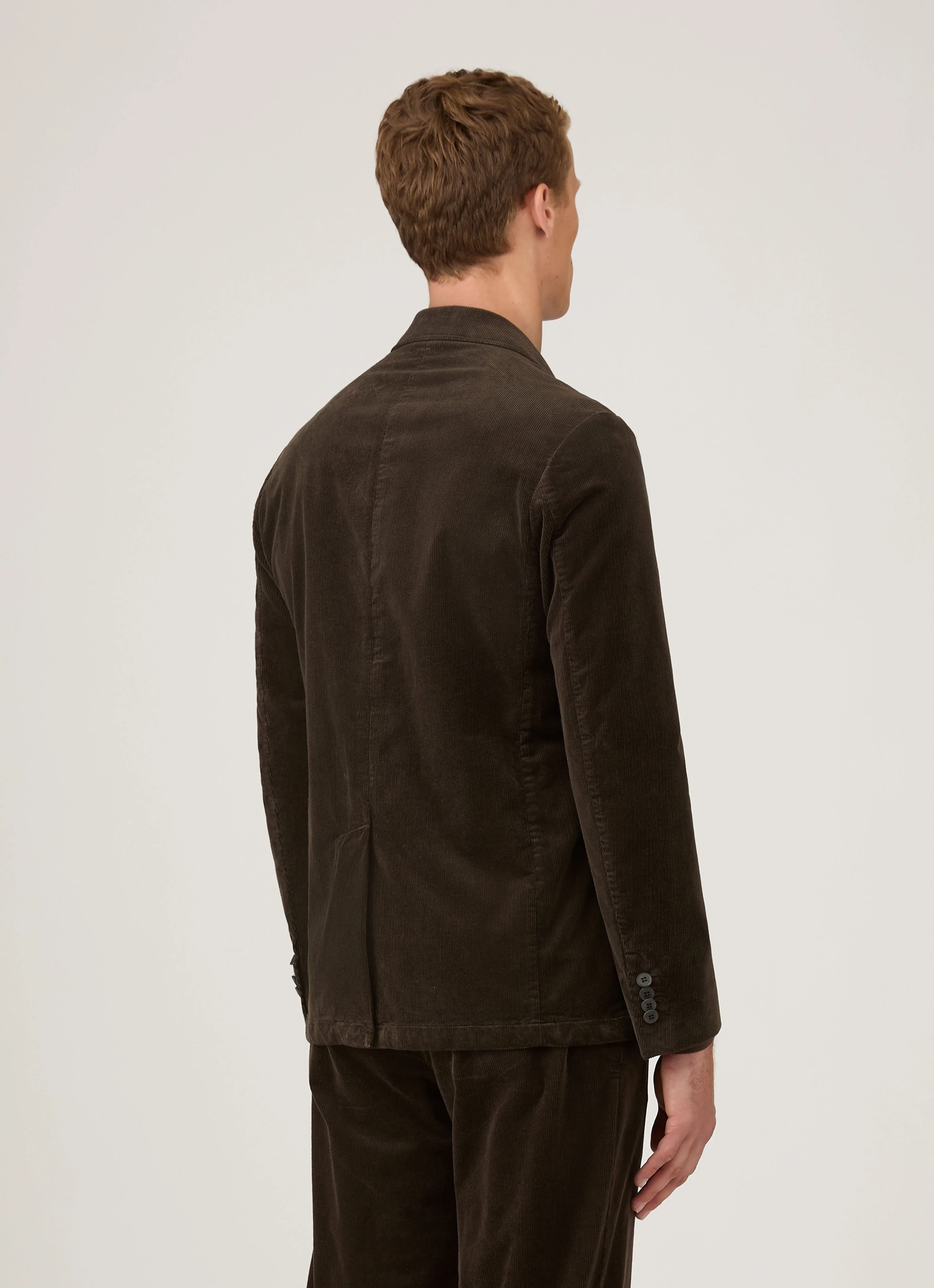 Men's Corduroy Blazer in Coffee - Image 5