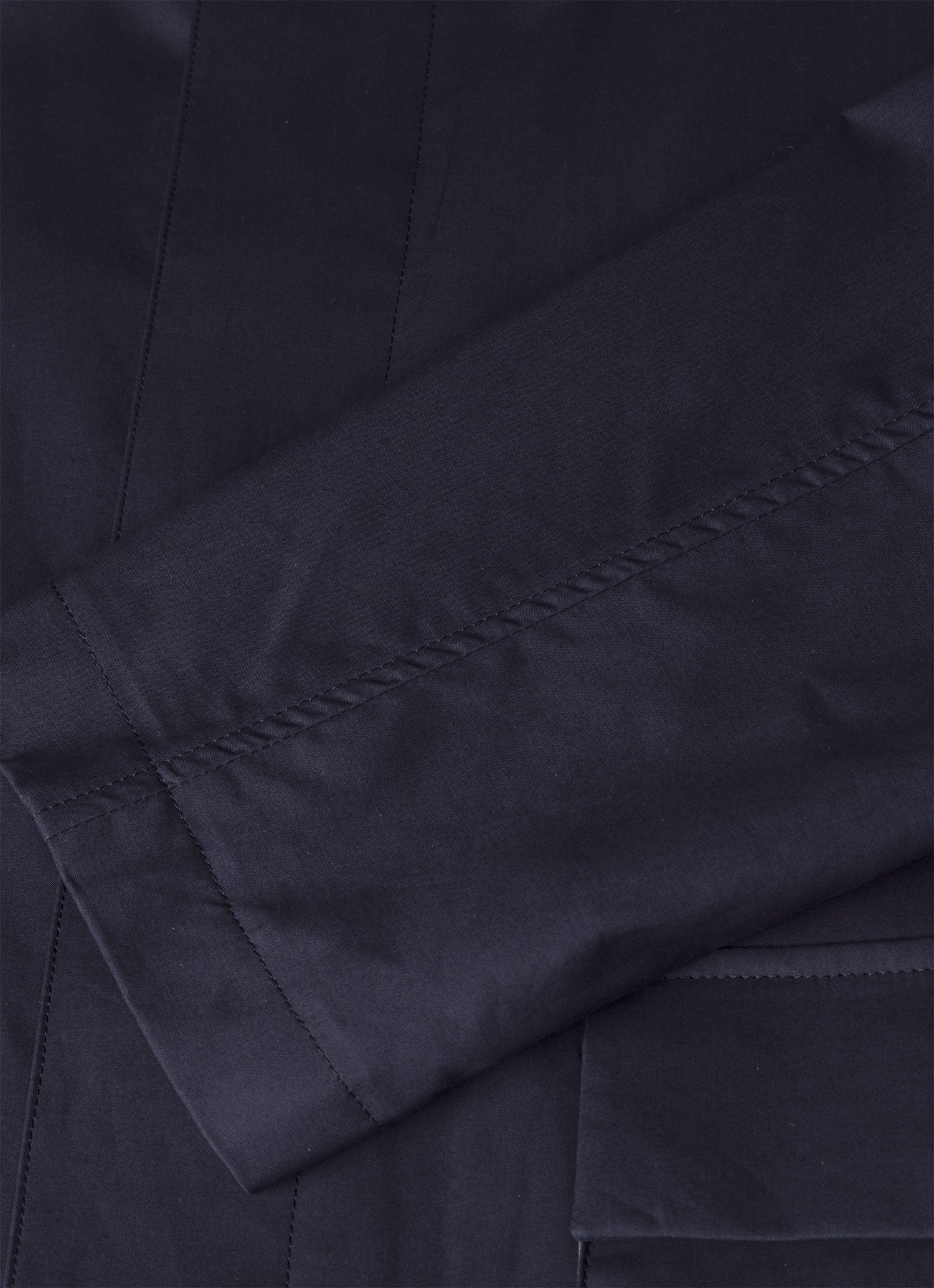 Men's Cotton Bonded Hooded Mac in Navy - Image 4