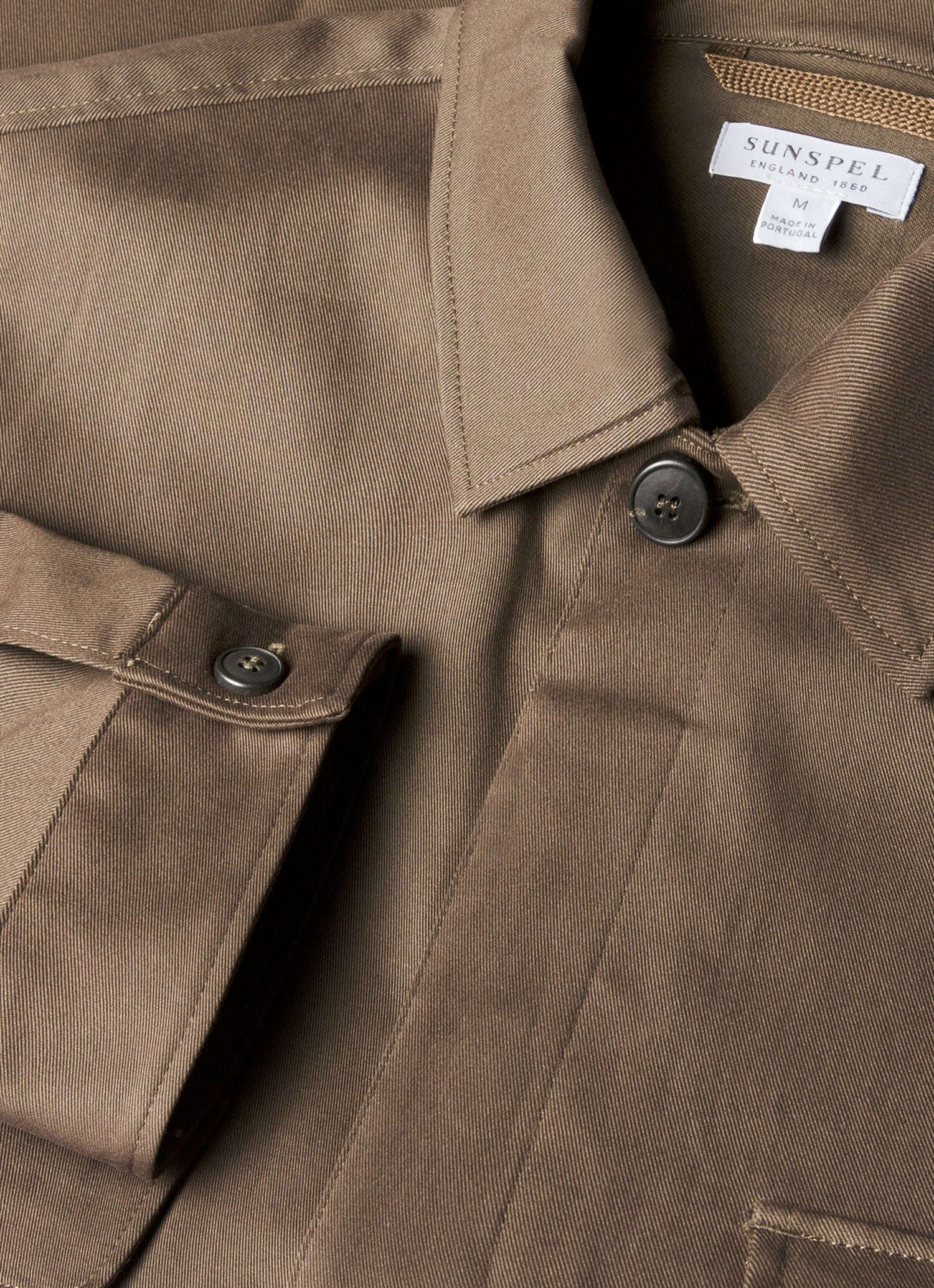 Men's Cotton Cashmere Overshirt in Dark Stone - Image 4