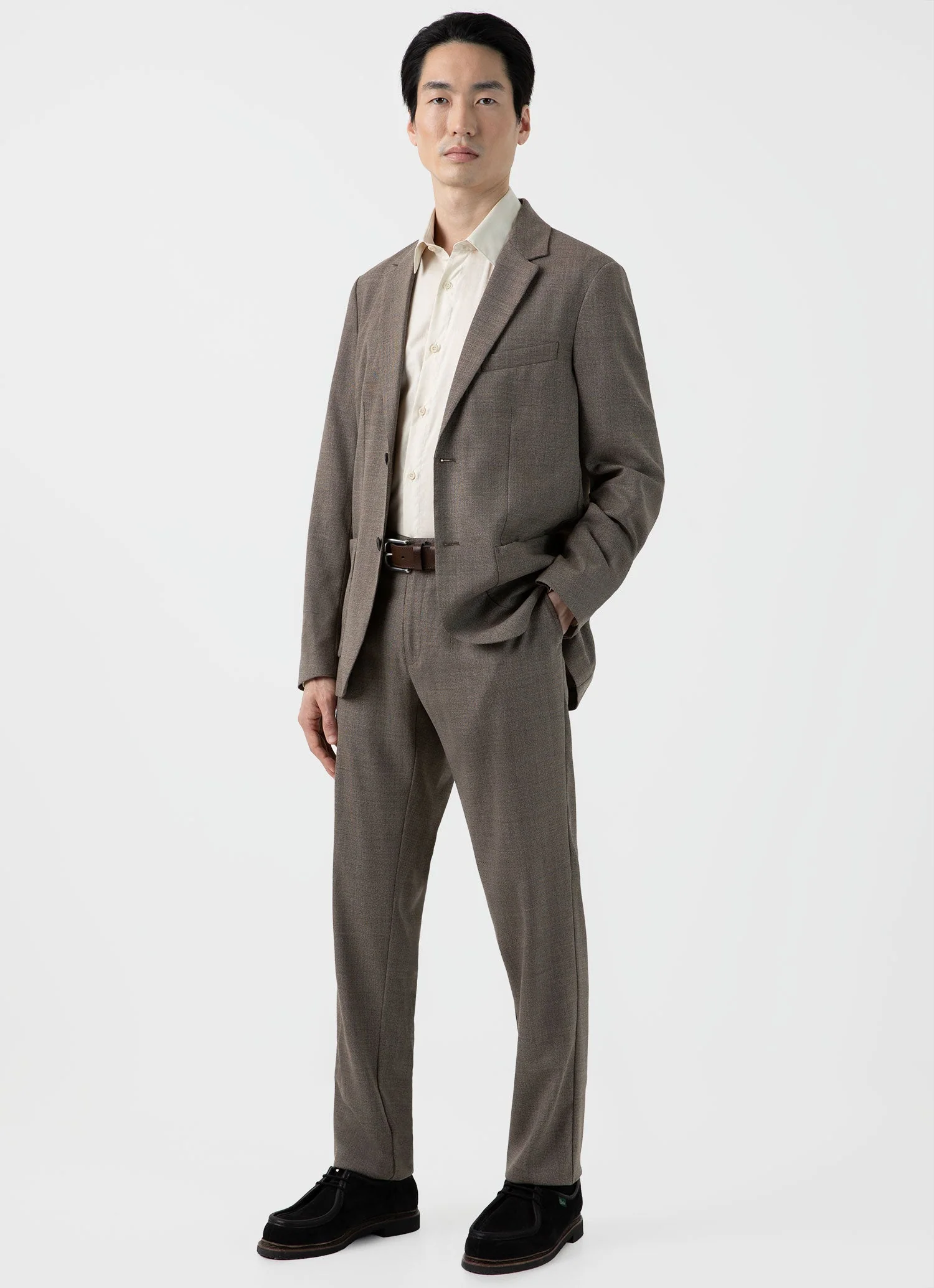 Men's Cotton Cashmere Shirt in Ecru - Image 3