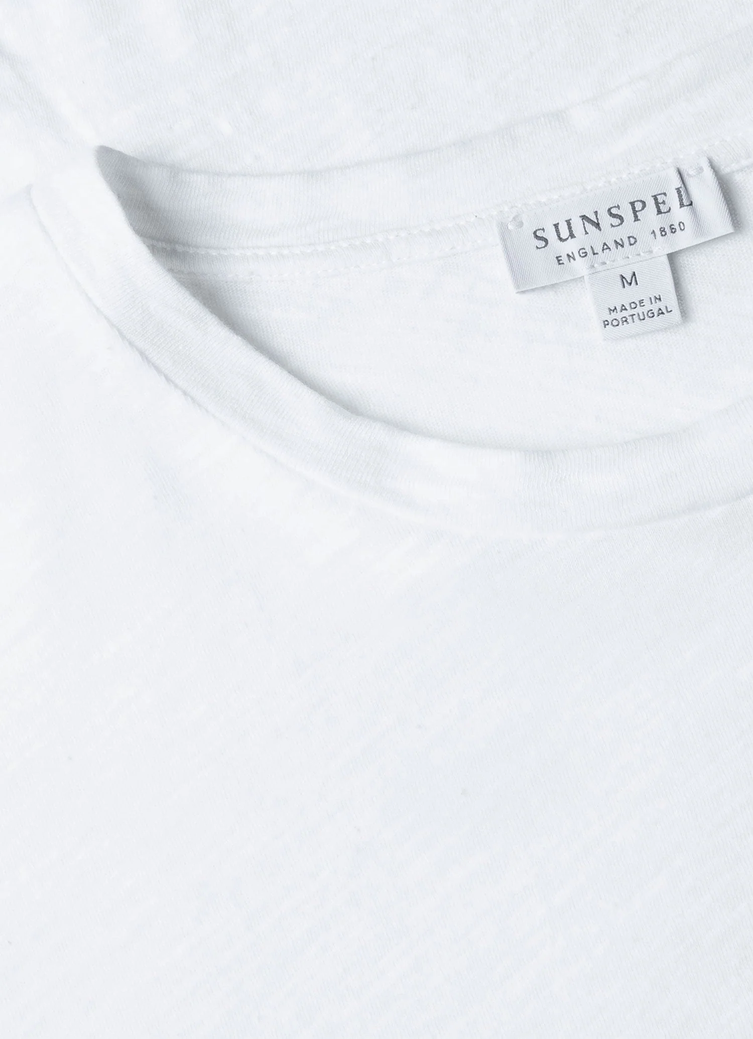 Men's Cotton Linen T-shirt in White - Image 4