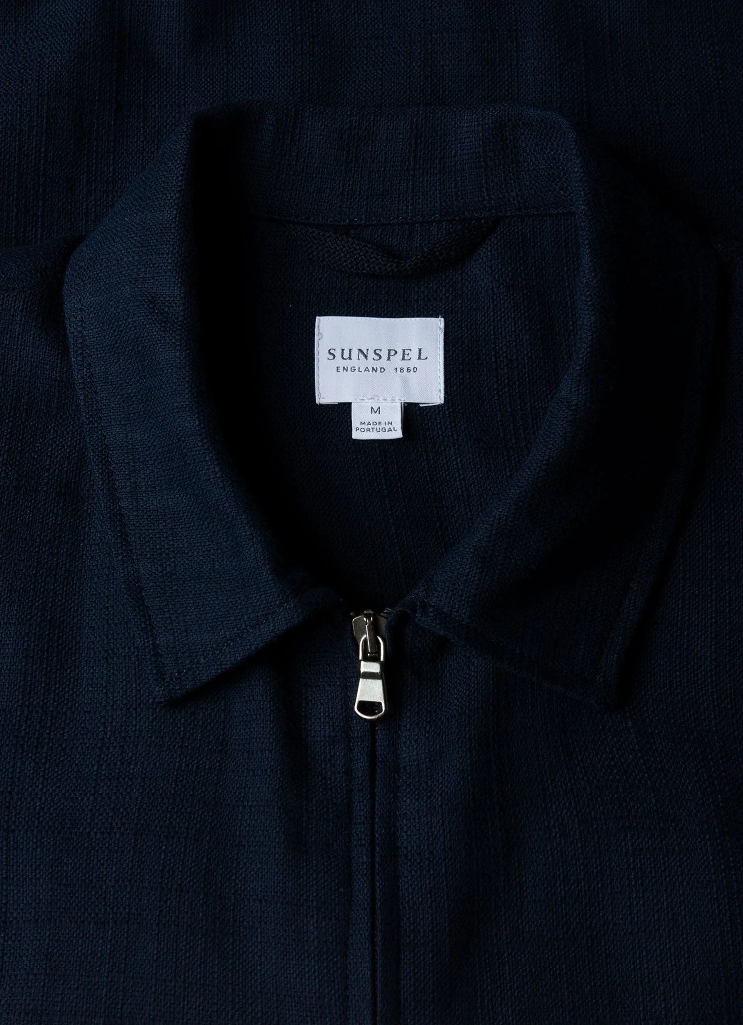 Men's Cotton Raffia Blouson Jacket in Navy - Image 4