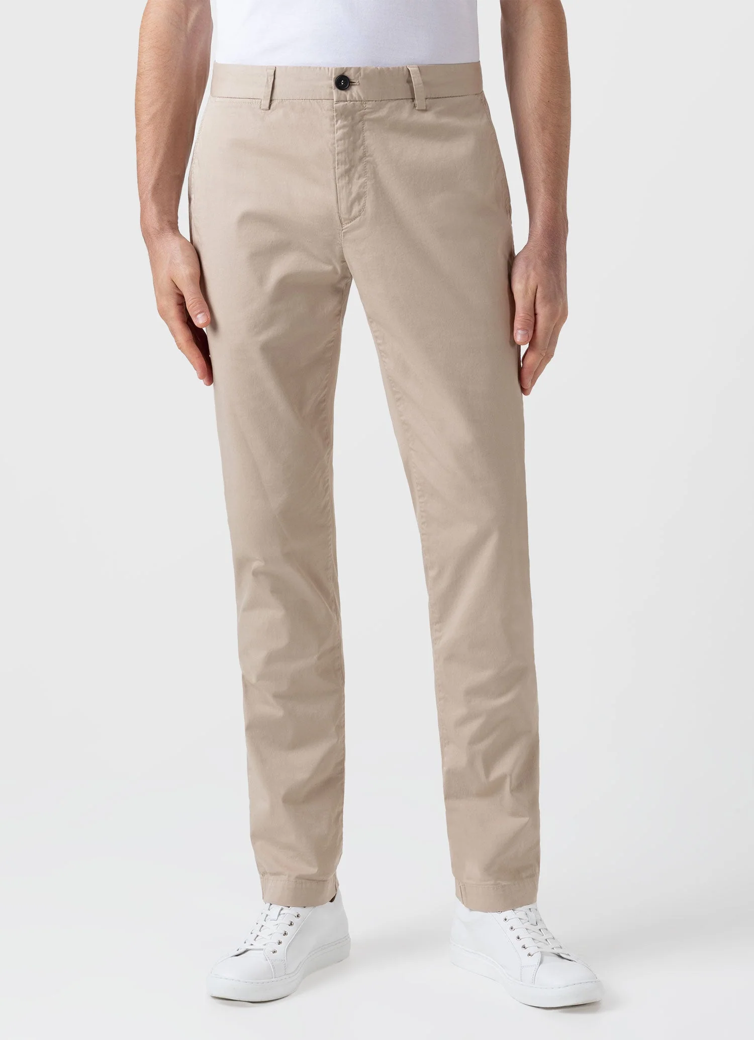 Men's Slim Fit Chino in Light Stone - Image 3