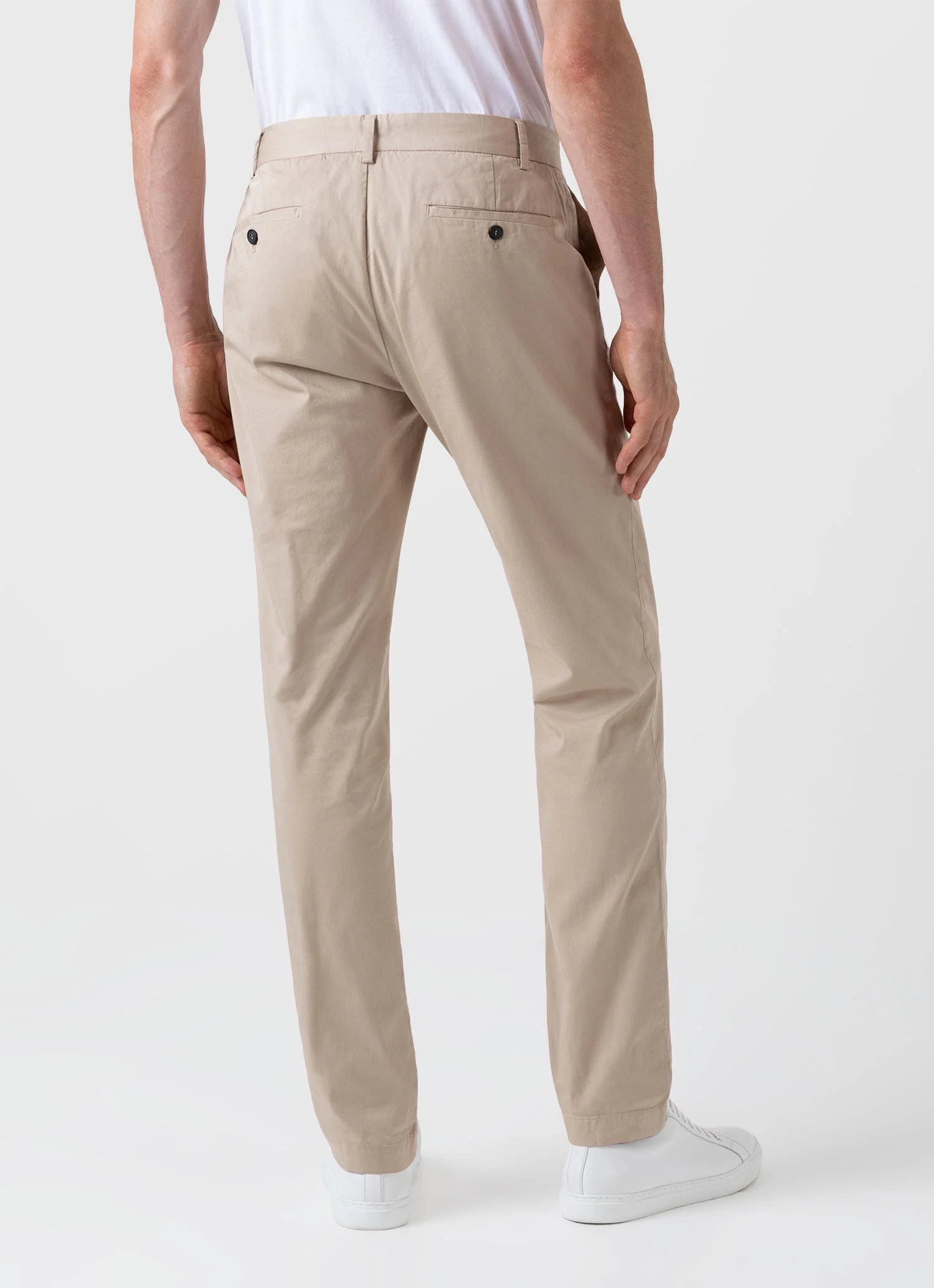 Men's Slim Fit Chino in Light Stone - Image 5
