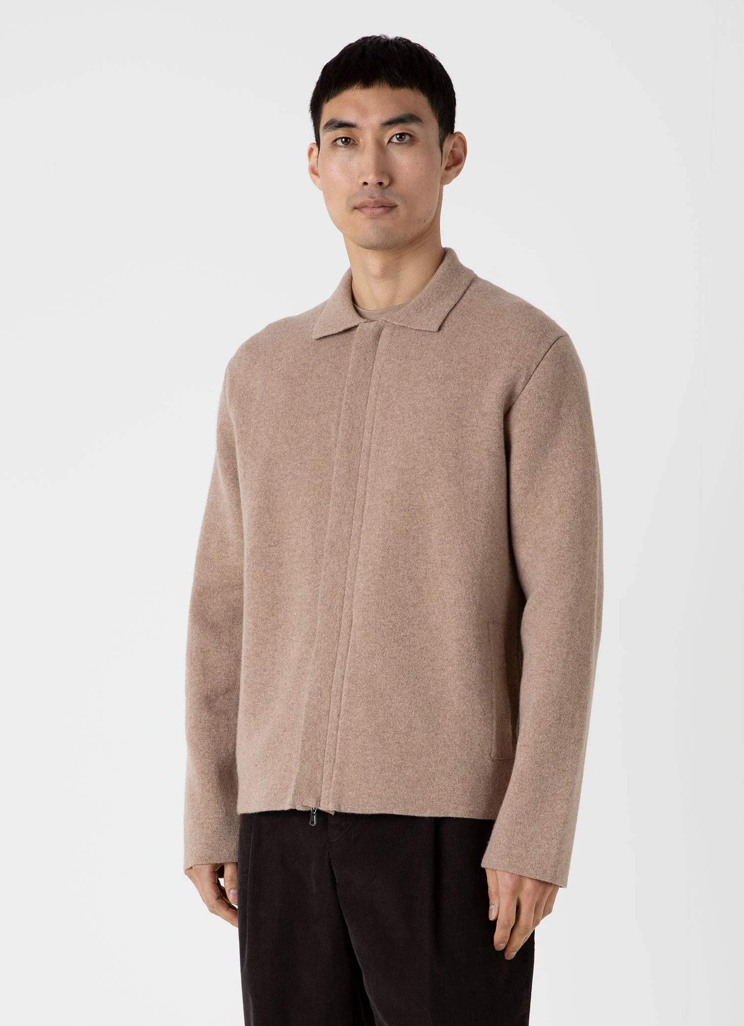 Men's Double Faced Jacket in Sandstone - Image 2