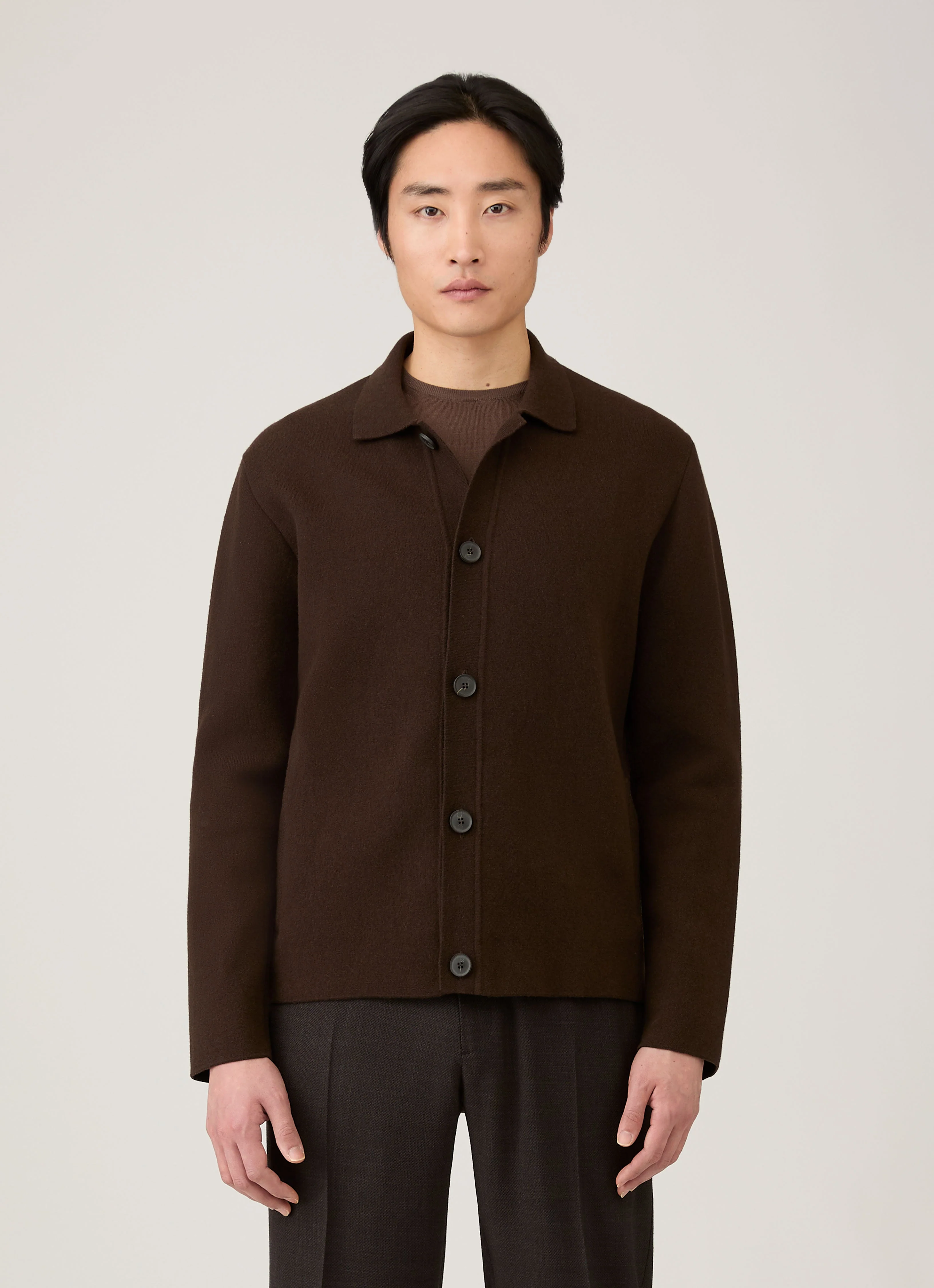 Men's Double Faced Jacket in Truffle - Image 2