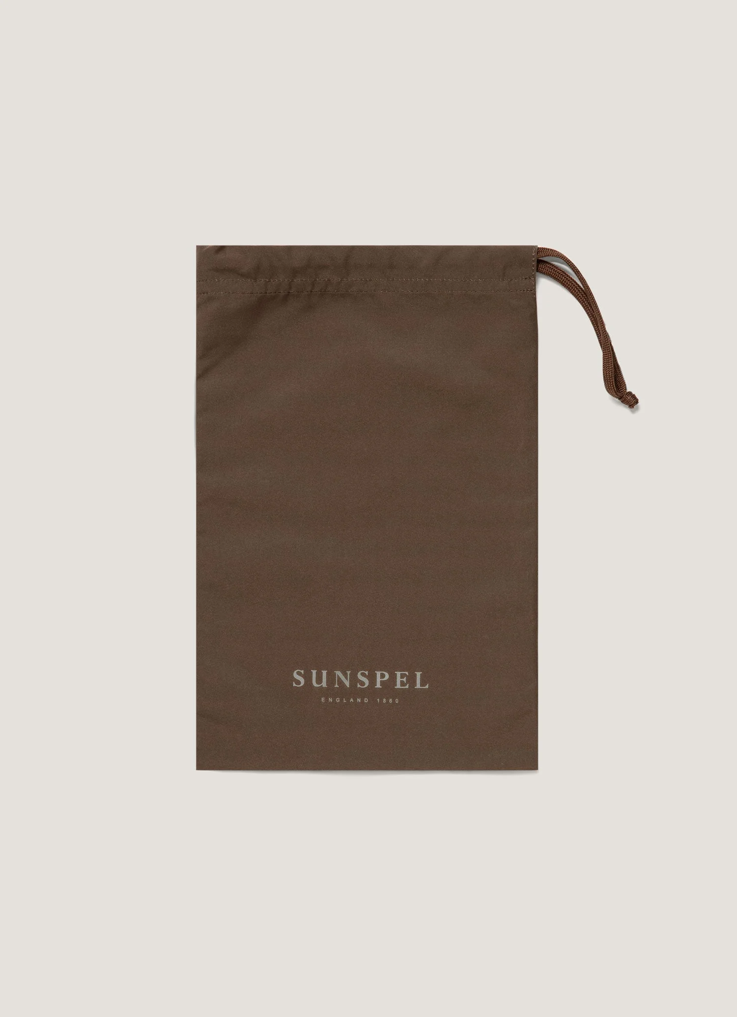 Men's Drawstring Swim Shorts in Dark Walnut - Image 6