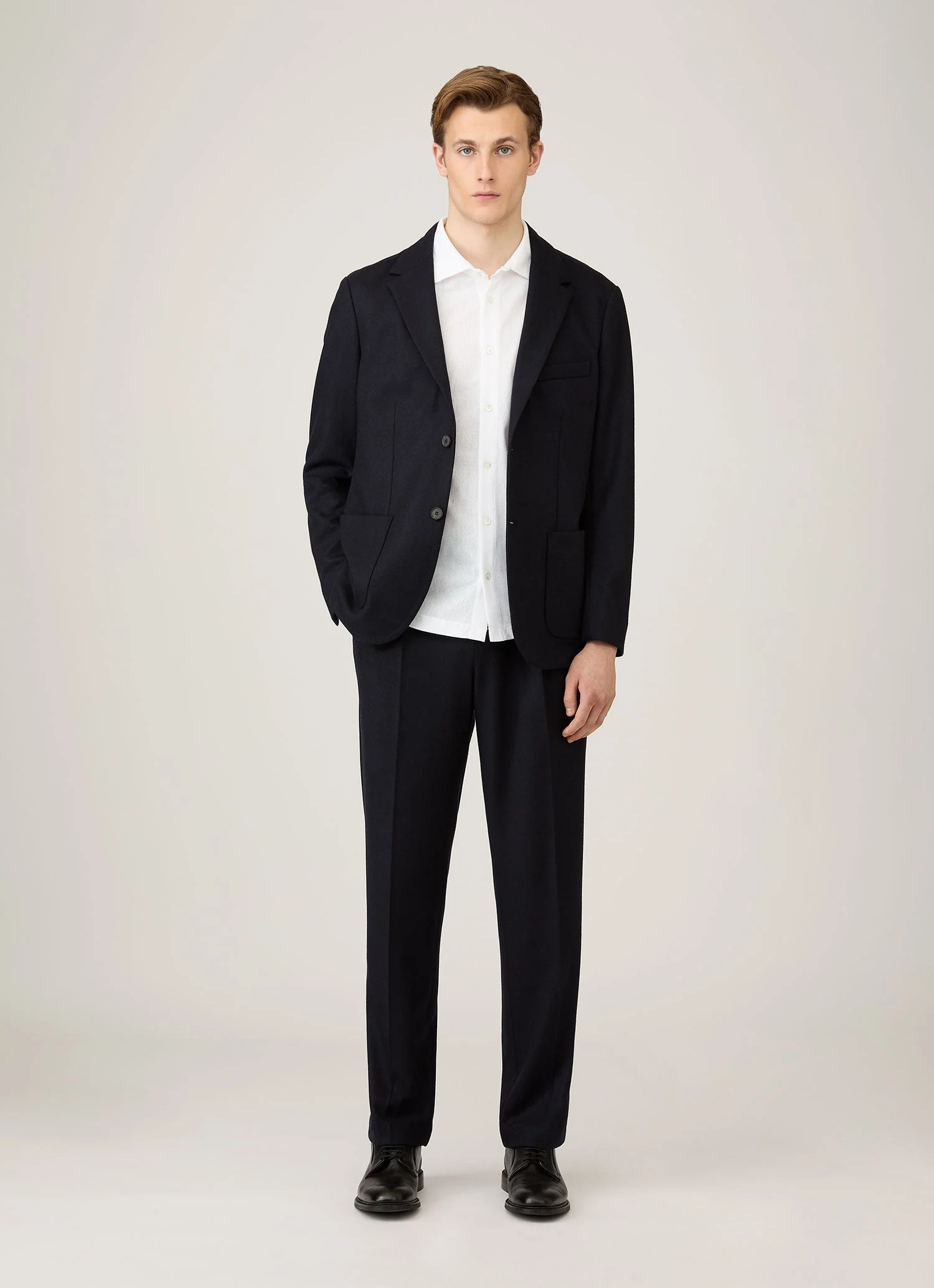 Men's Long Sleeve Riviera Shirt in White - Image 3