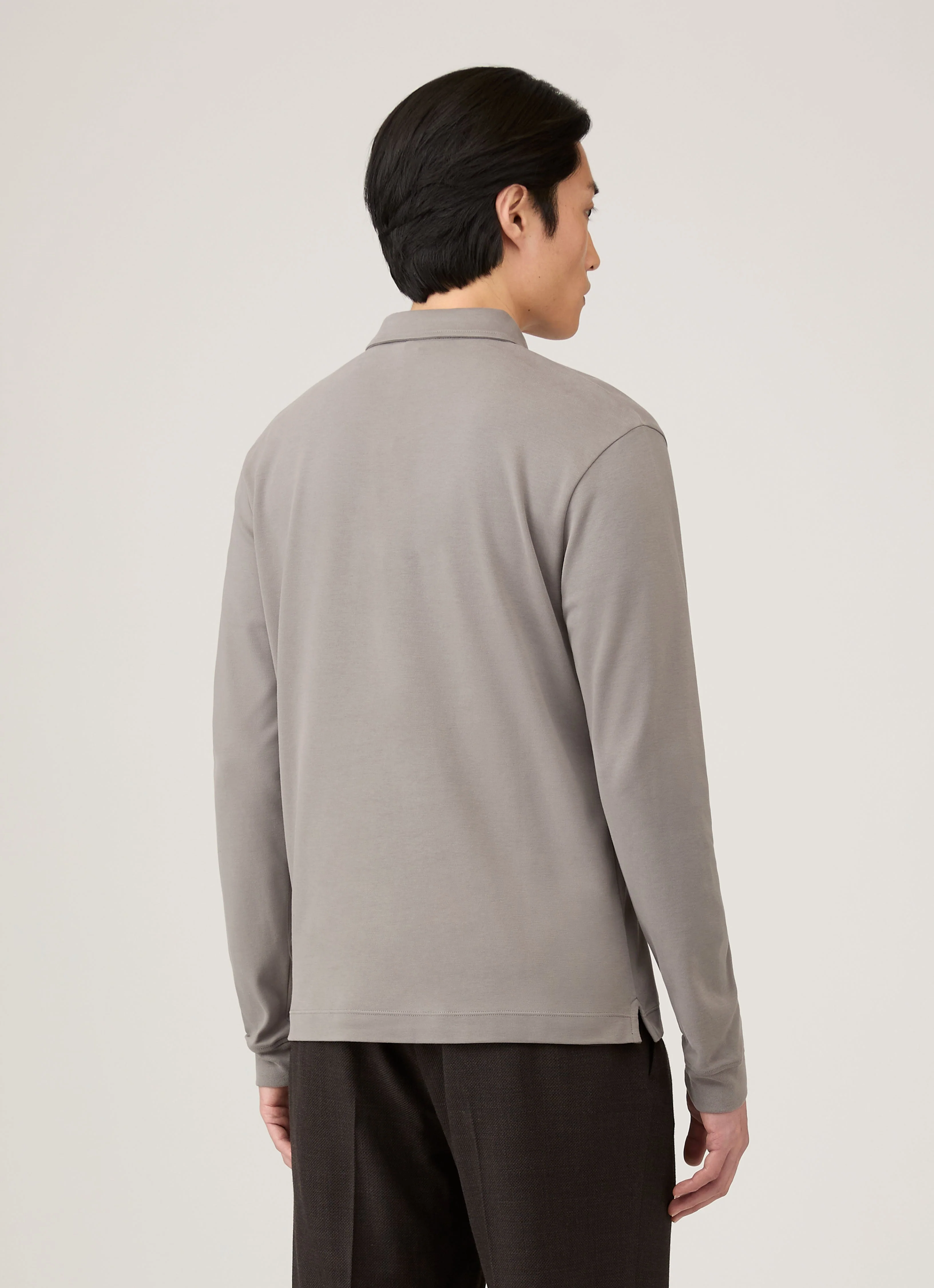 Men's Heavyweight Rugby Polo Shirt in Iron Grey - Image 5