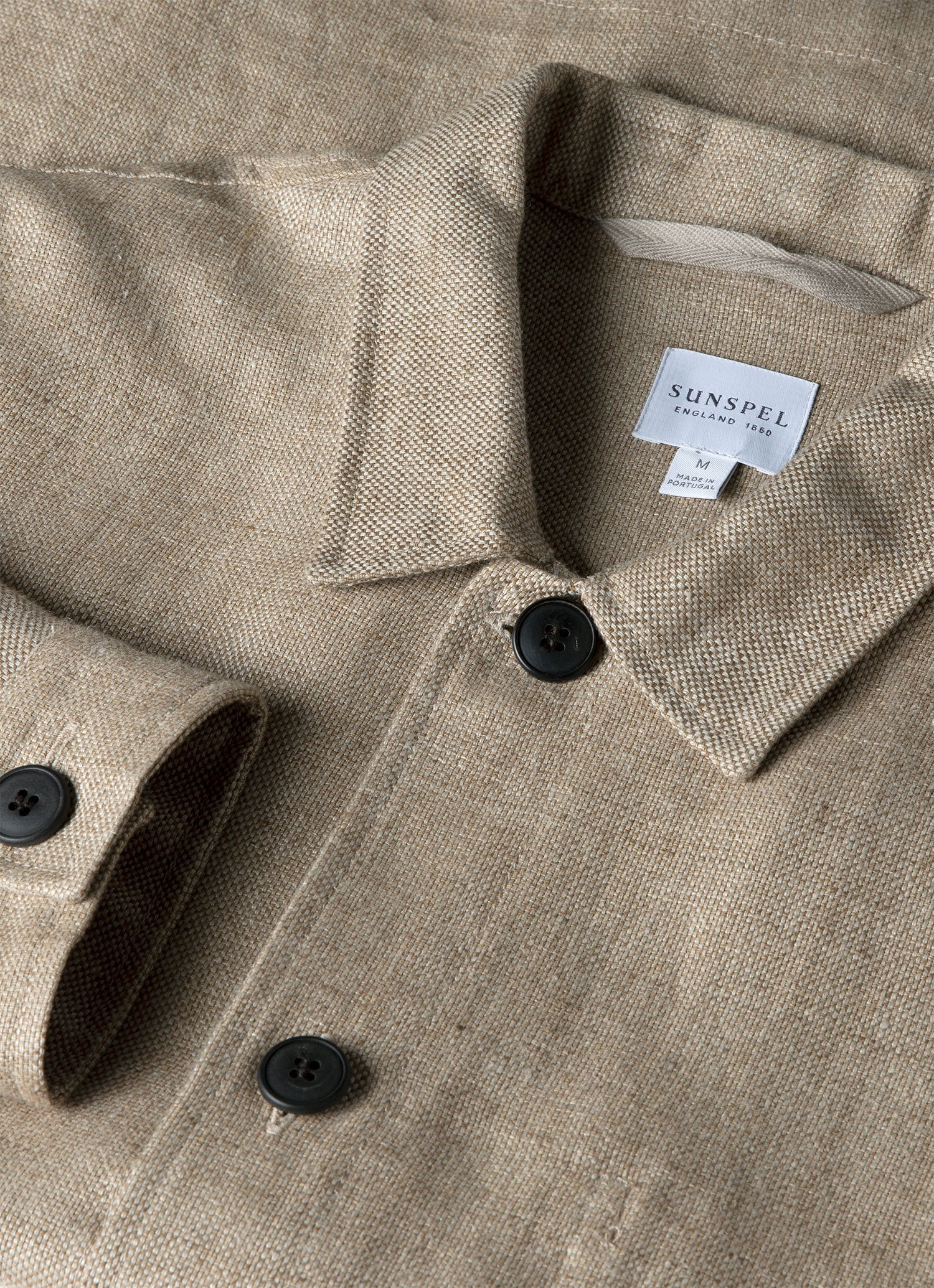 Men's Hopsack Twin Pocket Jacket in Light Stone - Image 4