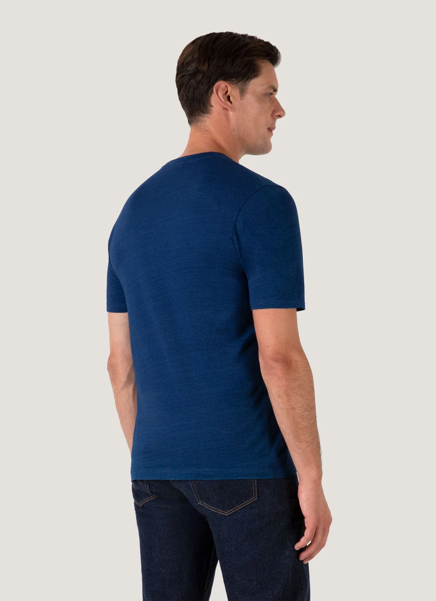 Men's Riviera Midweight T-shirt in Real Indigo - Image 5