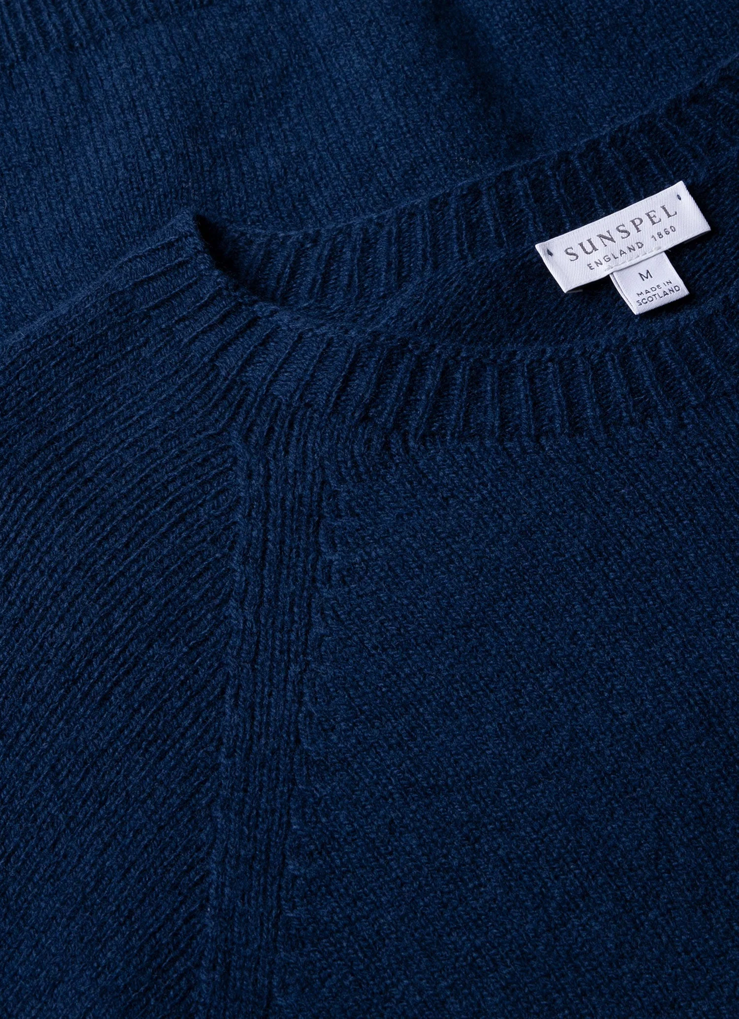 Men's Lambswool Crew Neck Jumper in Naval Blue - Image 4