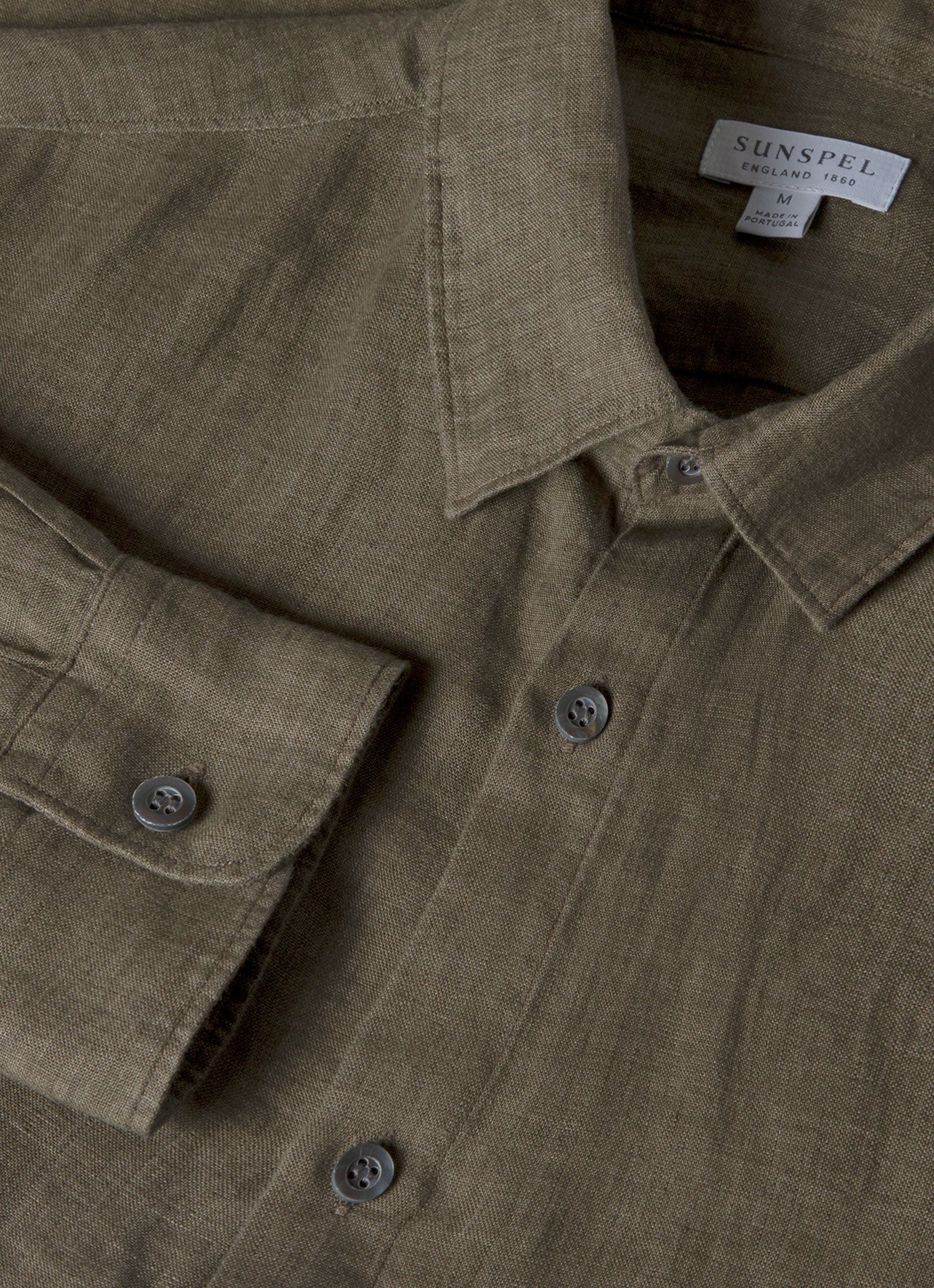 Men's Linen Shirt in Dusk Green - Image 4