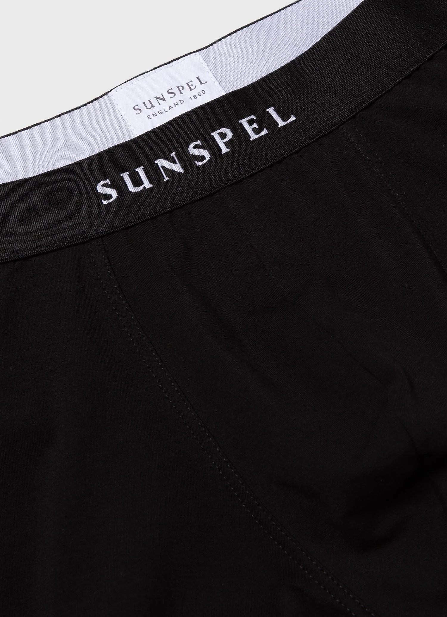Men's Logo Stretch Cotton Trunks in Black - Image 4
