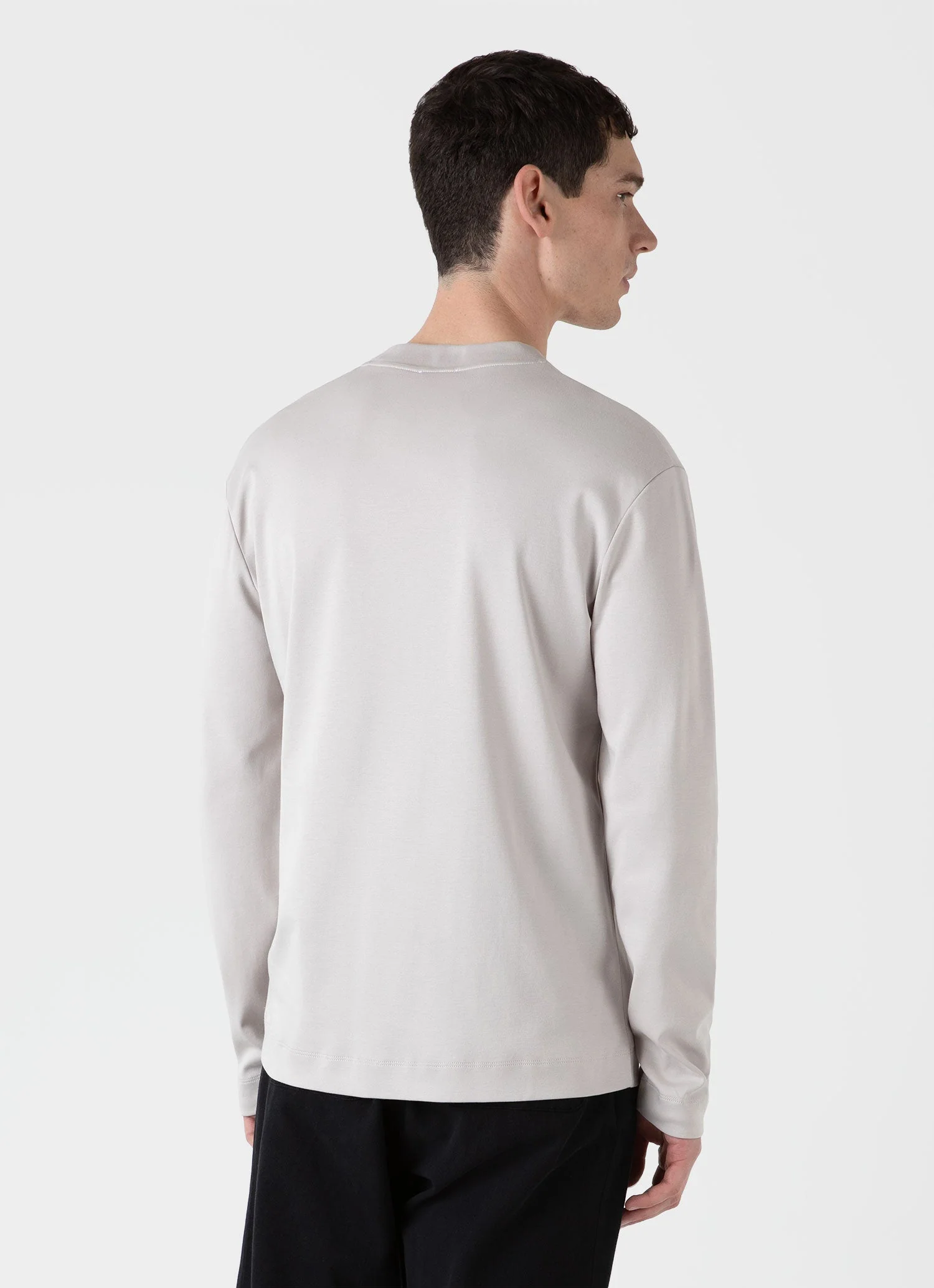 Men's Long Sleeve Heavyweight T-shirt in Putty - Image 5