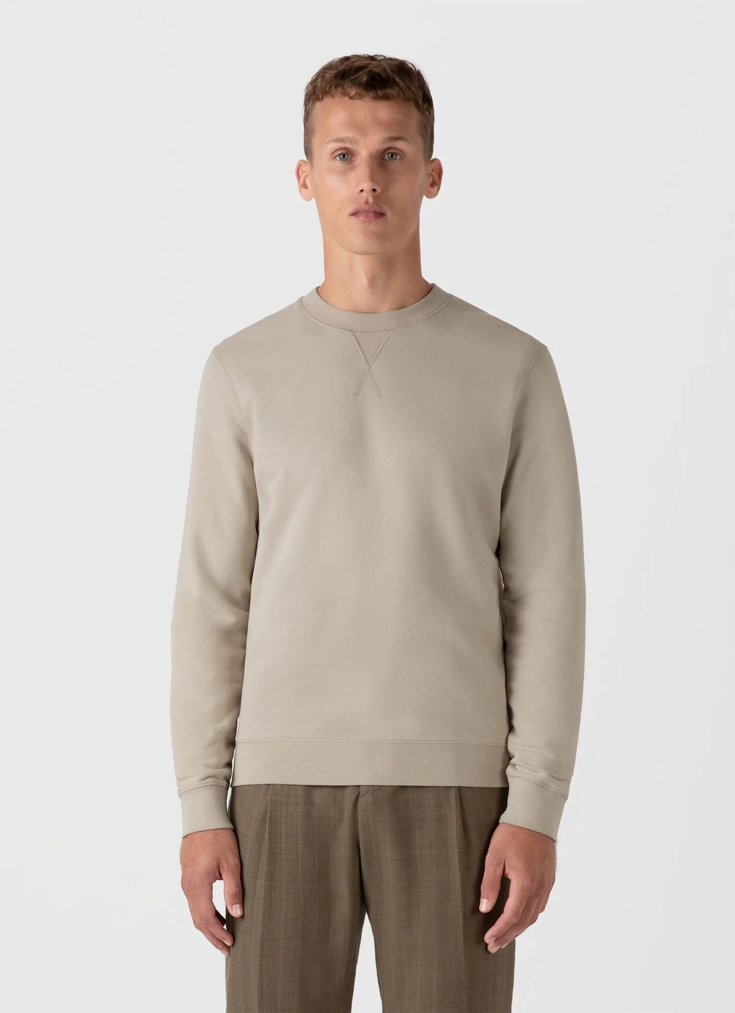 Men's Loopback Sweatshirt in Ash Grey - Image 2
