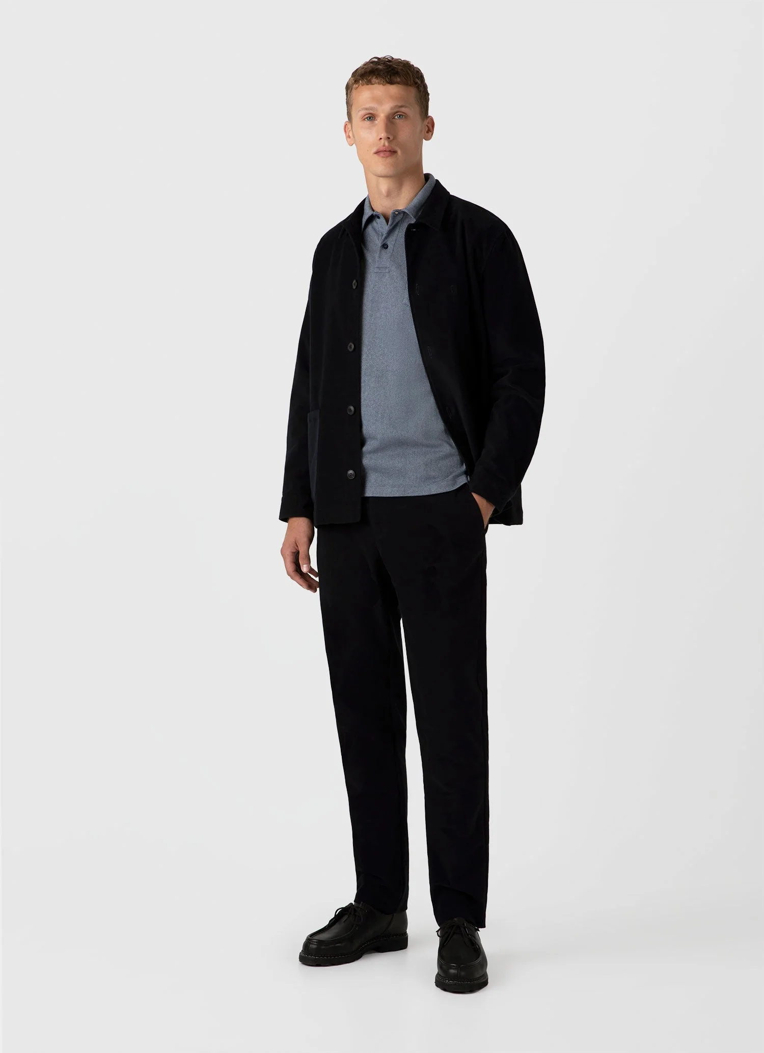 Men's Moleskin Trouser in Navy - Image 3