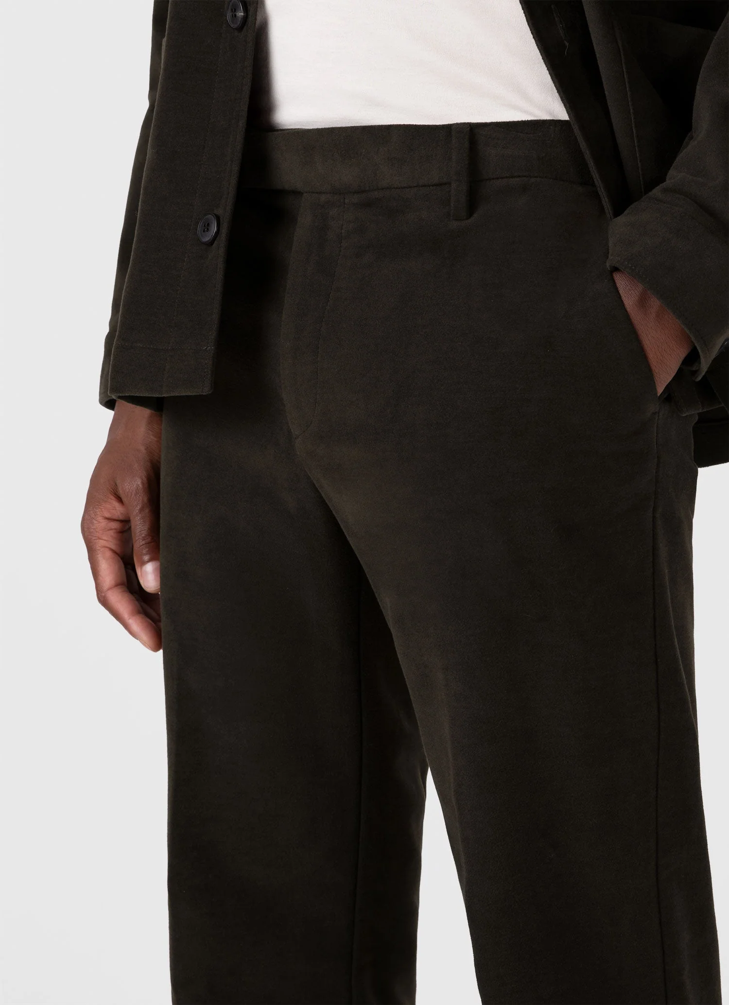 Men's Moleskin Trouser in Peat - Image 6