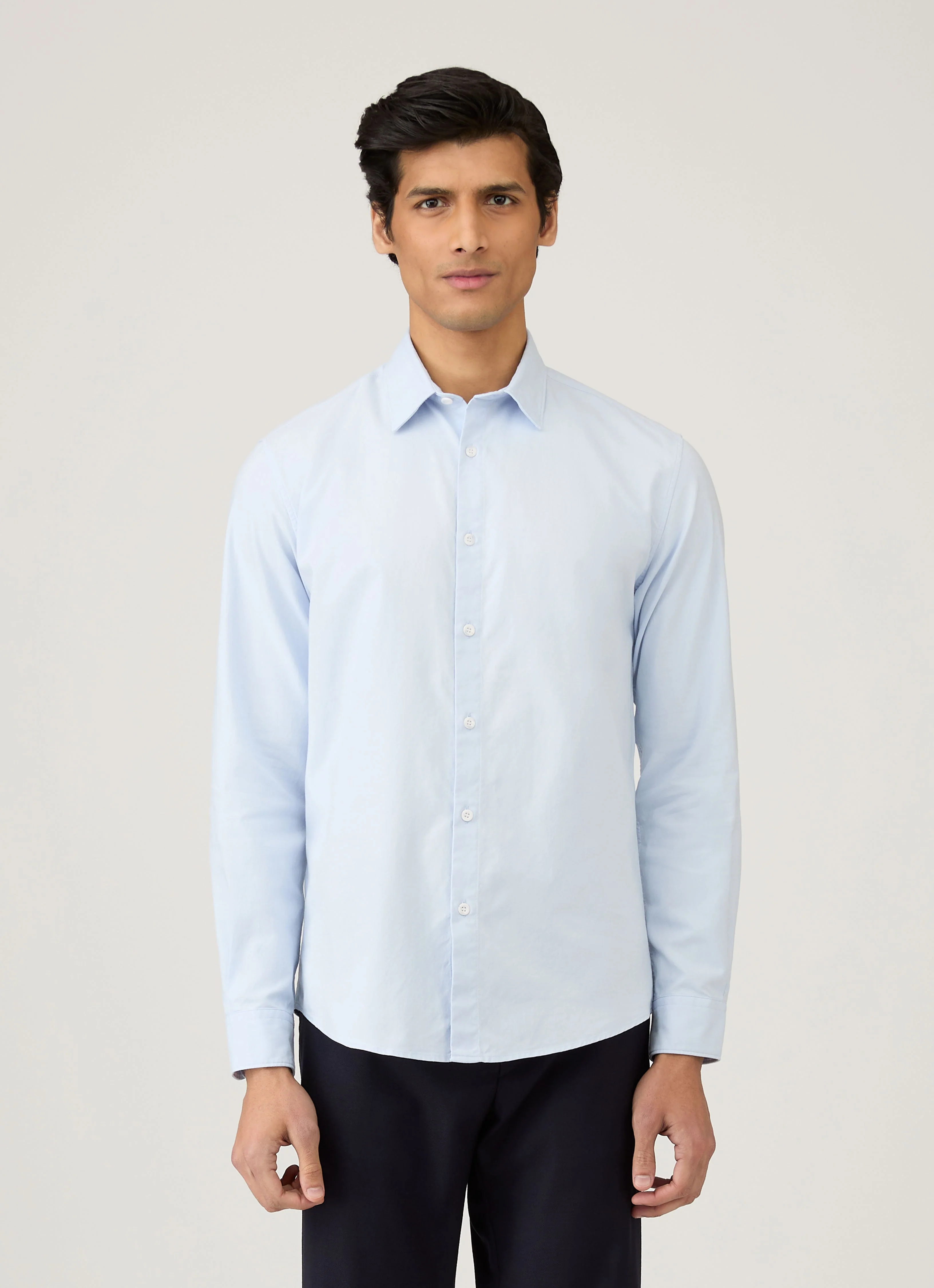 Men's Oxford Shirt in Light Blue - Image 2