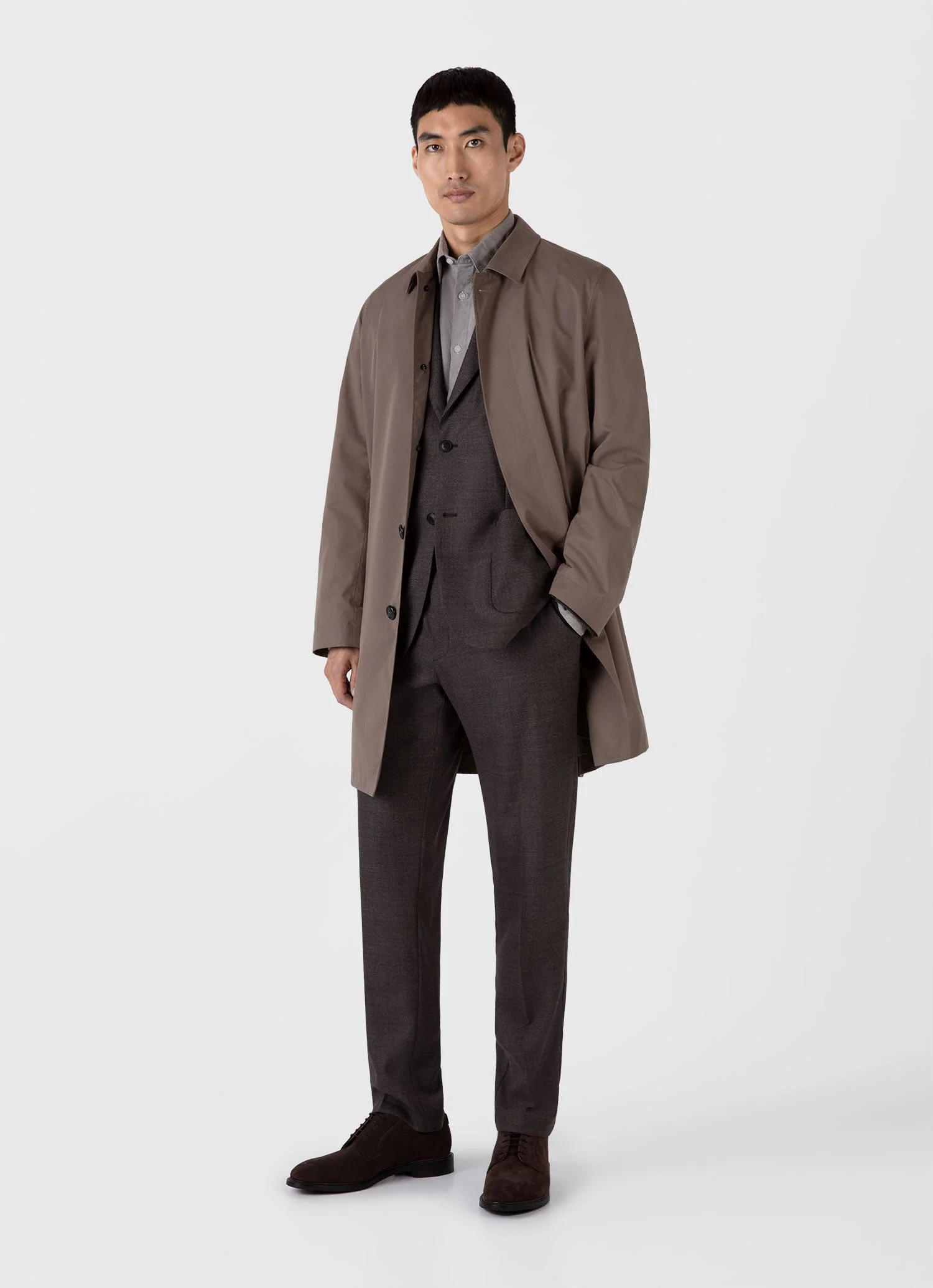 Men's Oxford Shirt in Light Khaki - Image 3