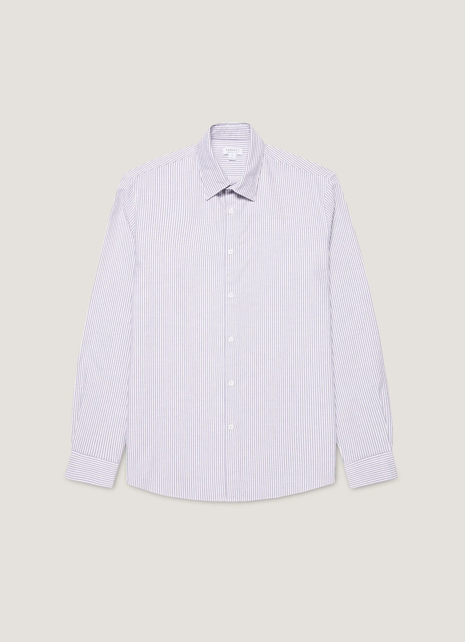Men's Oxford Shirt in White/Navy