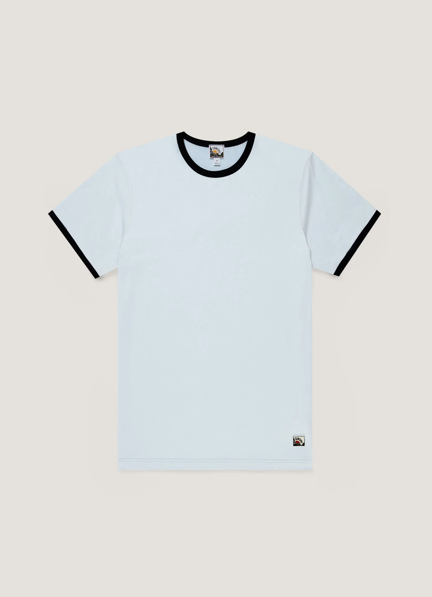 Men's Sunspel x Paul Weller Ringer T-shirt in Ice Blue