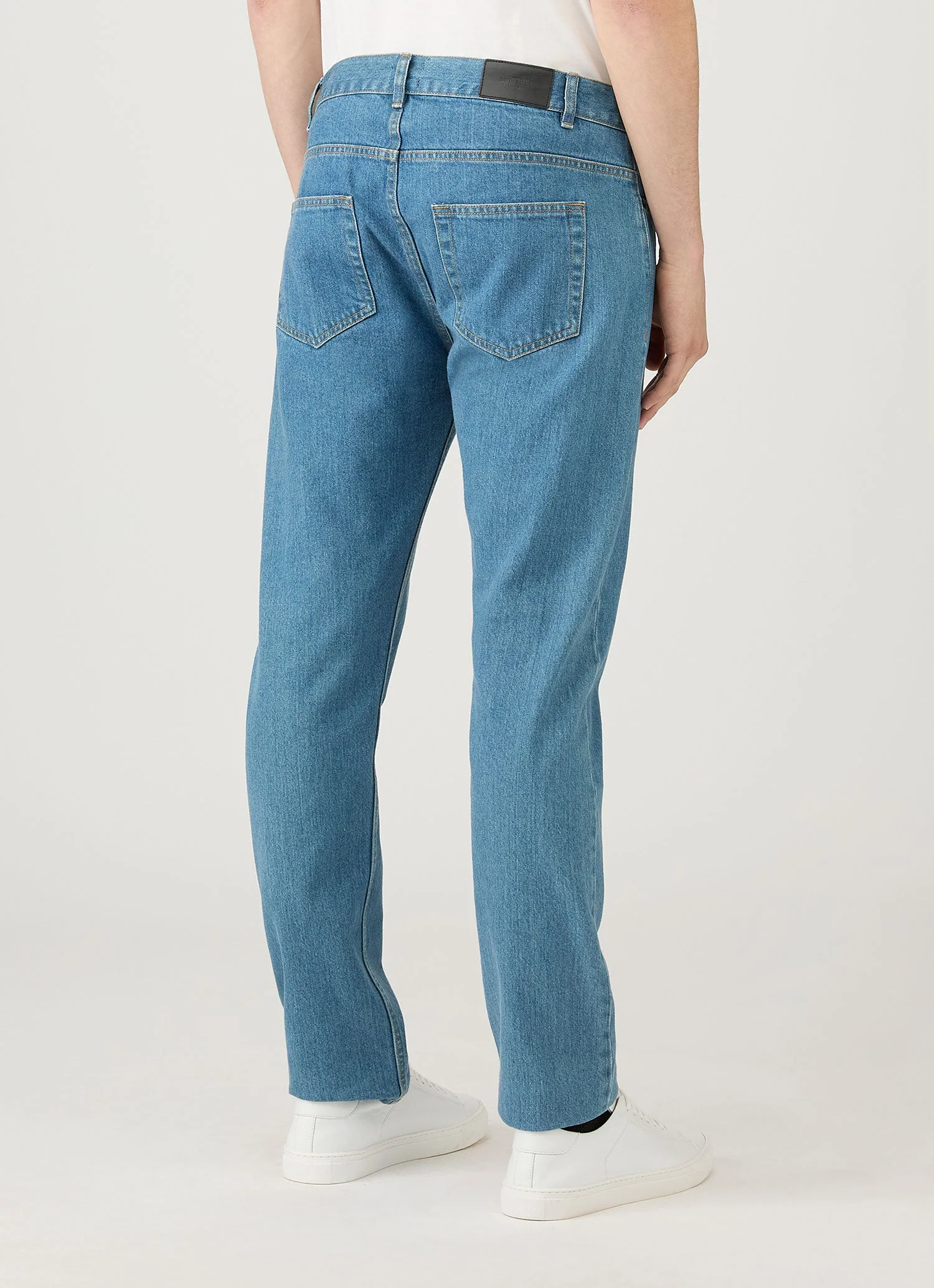 Men's Regular Fit Jeans in Mid Wash Denim - Image 5
