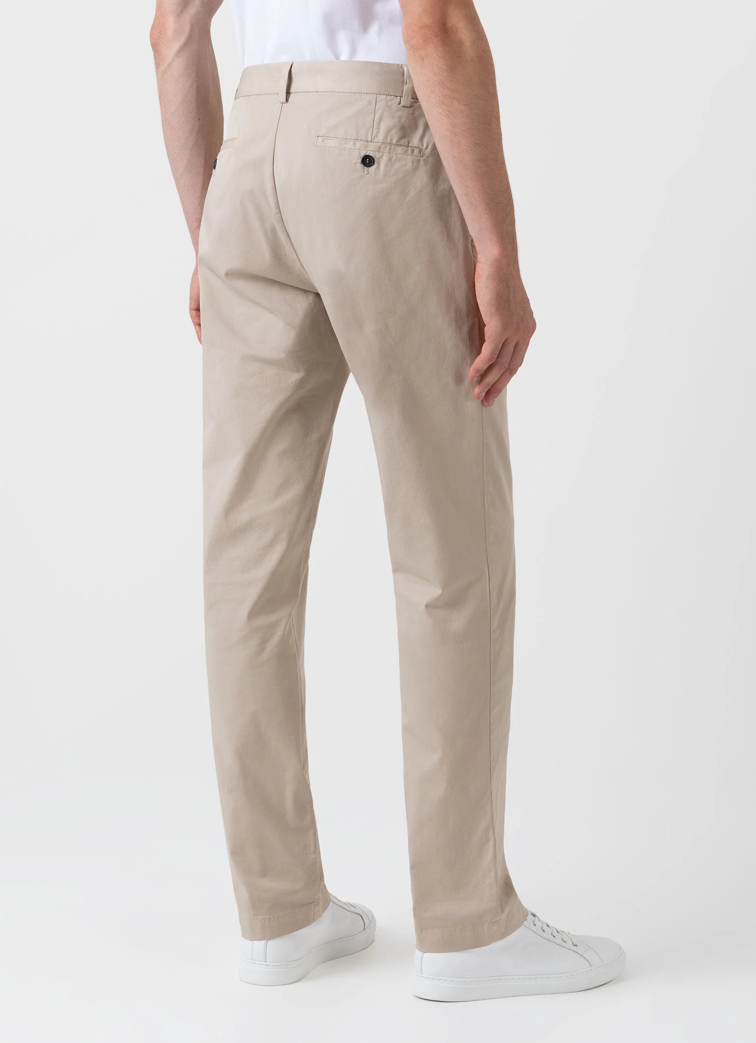 Men's Regular Fit Stretch Chino in Light Stone - Image 5
