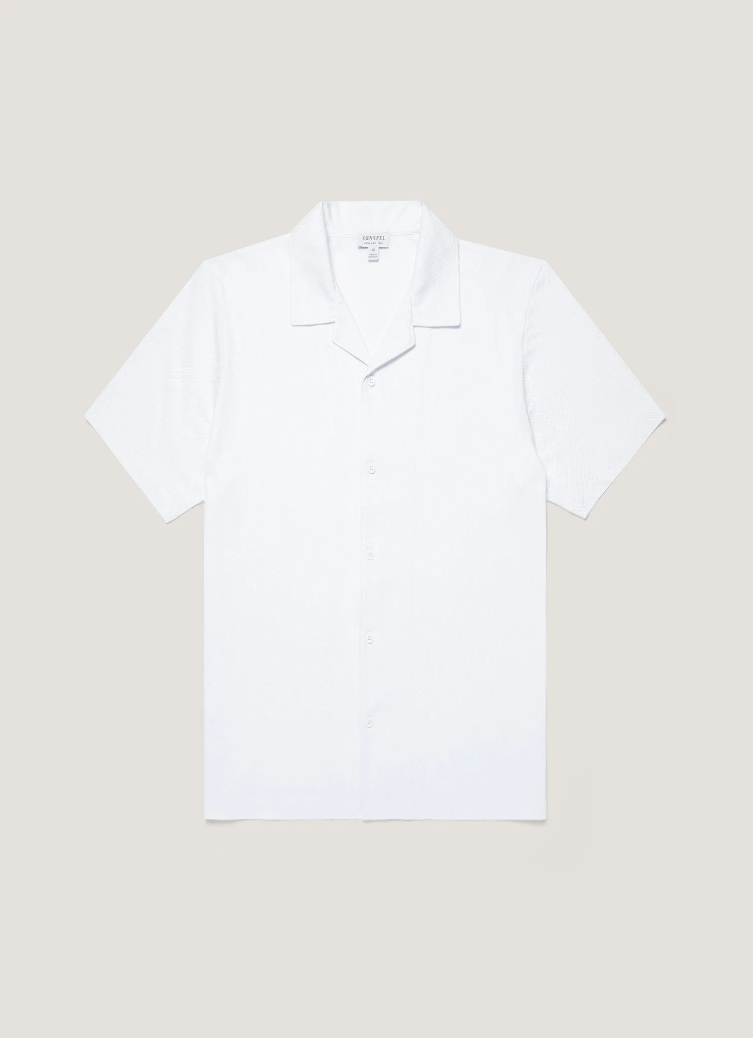 Men's Riviera Camp Collar Shirt in White