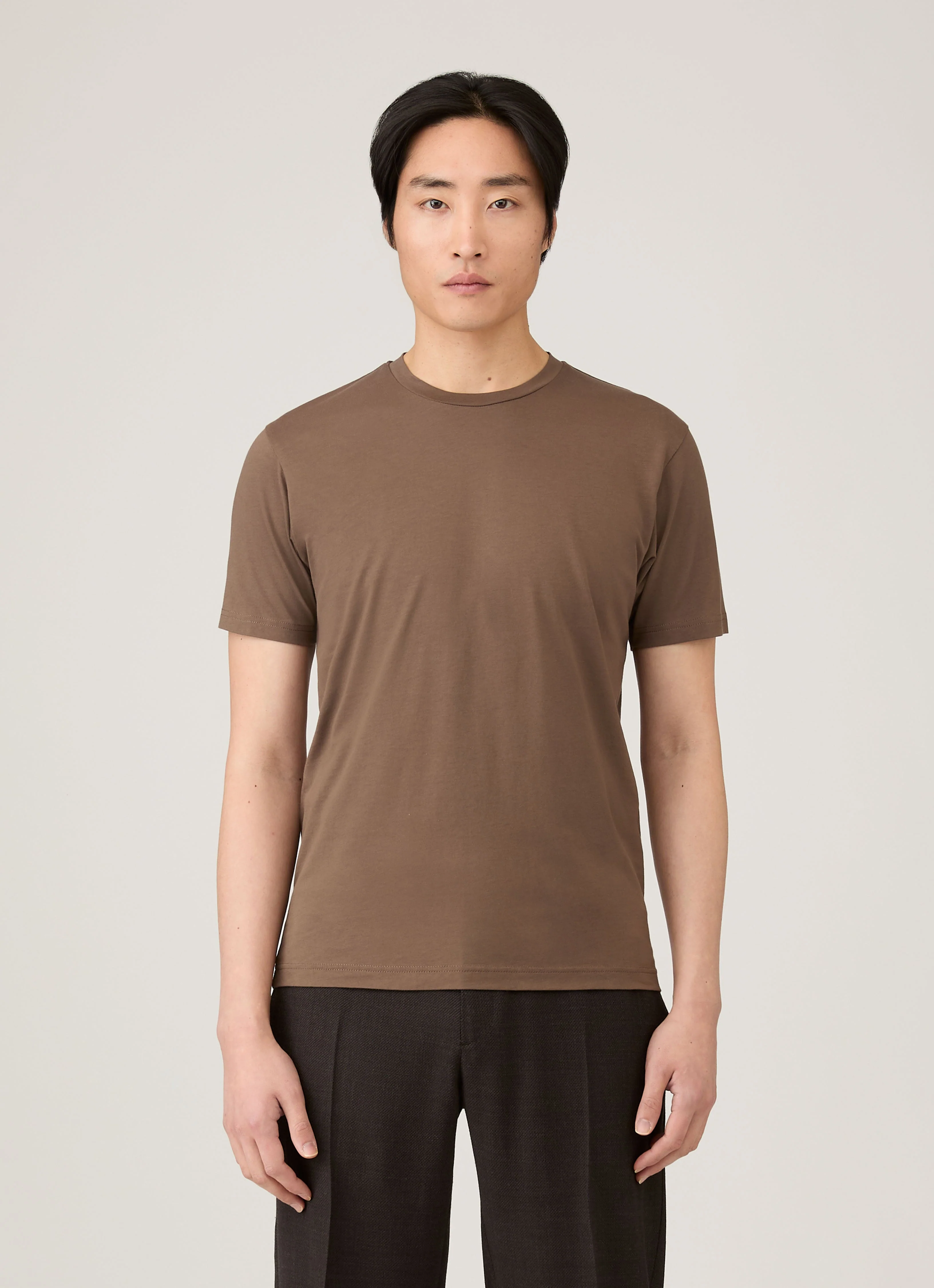 Men's Riviera Midweight T-shirt in Bark - Image 2