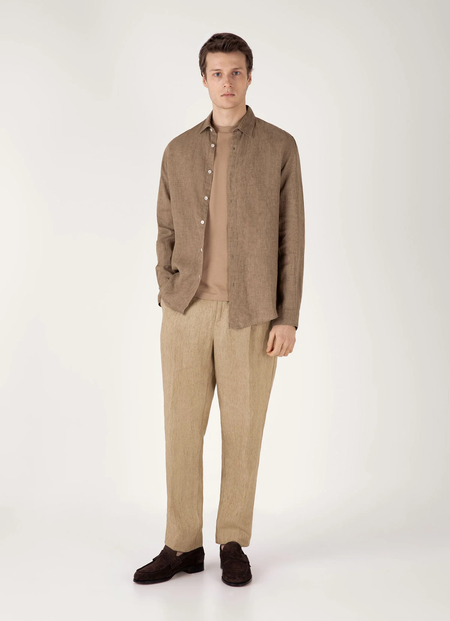 Men's Riviera Midweight T-shirt in Dune - Image 3